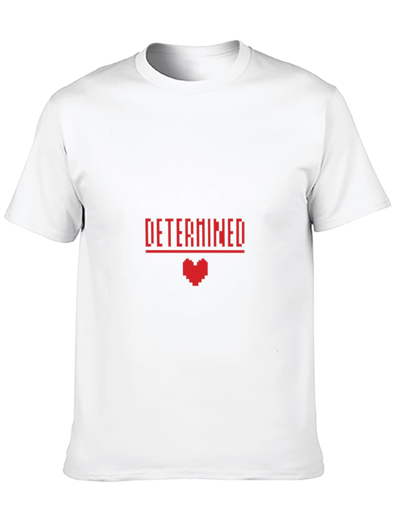 Determined Pixel Heart Graphic T-Shirt