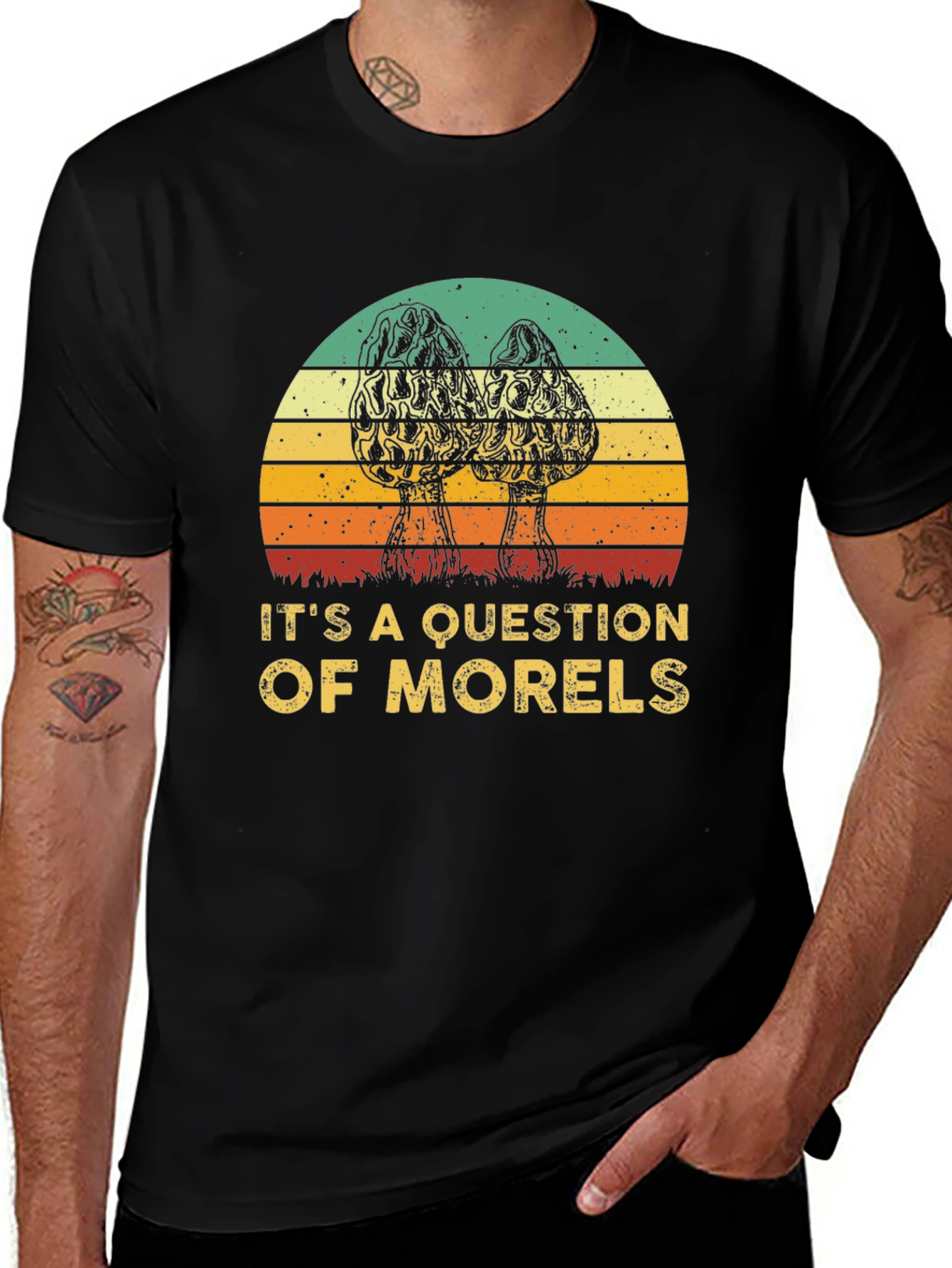 Morels Question T-Shirt Mushroom Hunter Tee