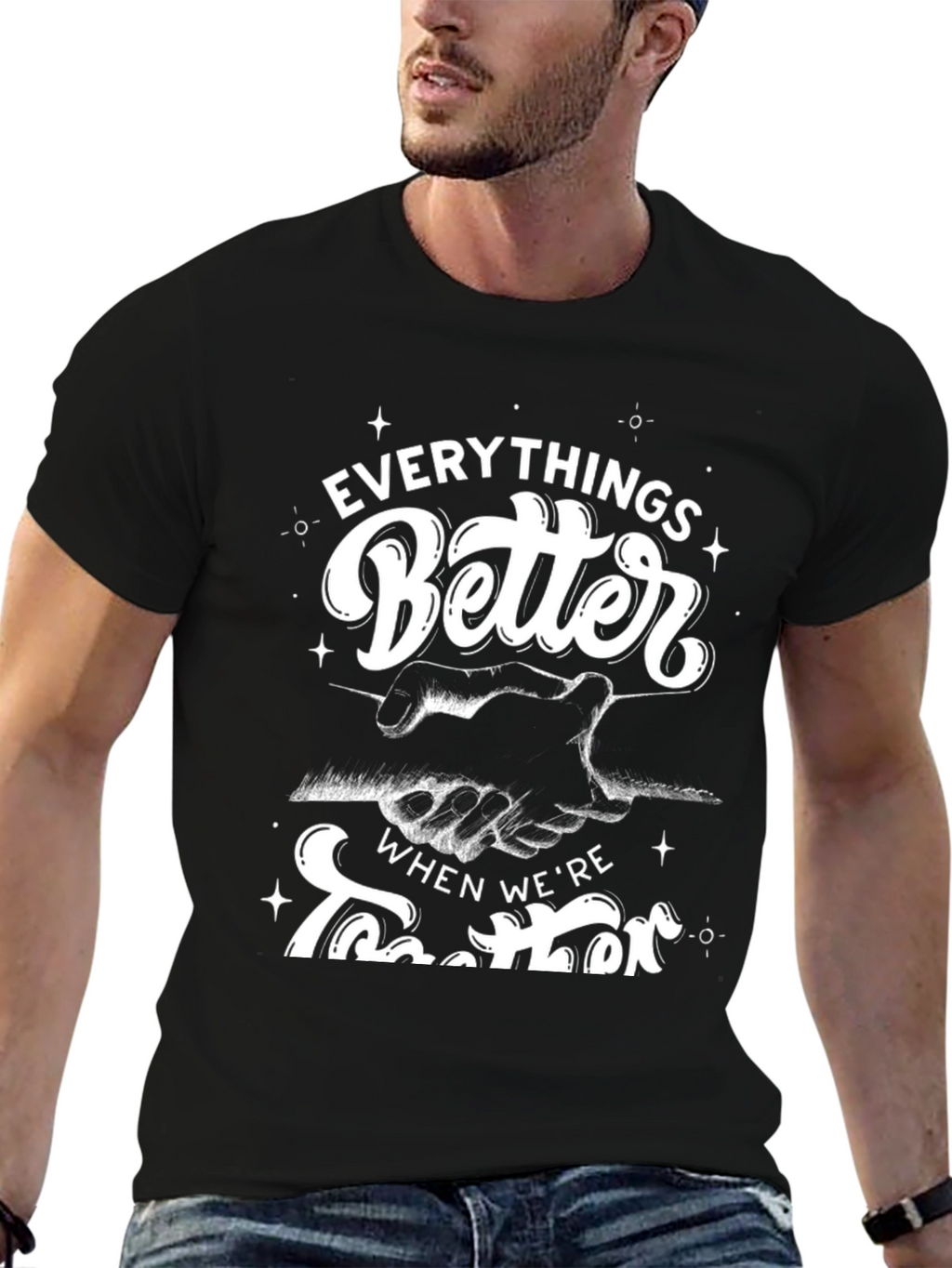Everythings Better Together Black Graphic Tee