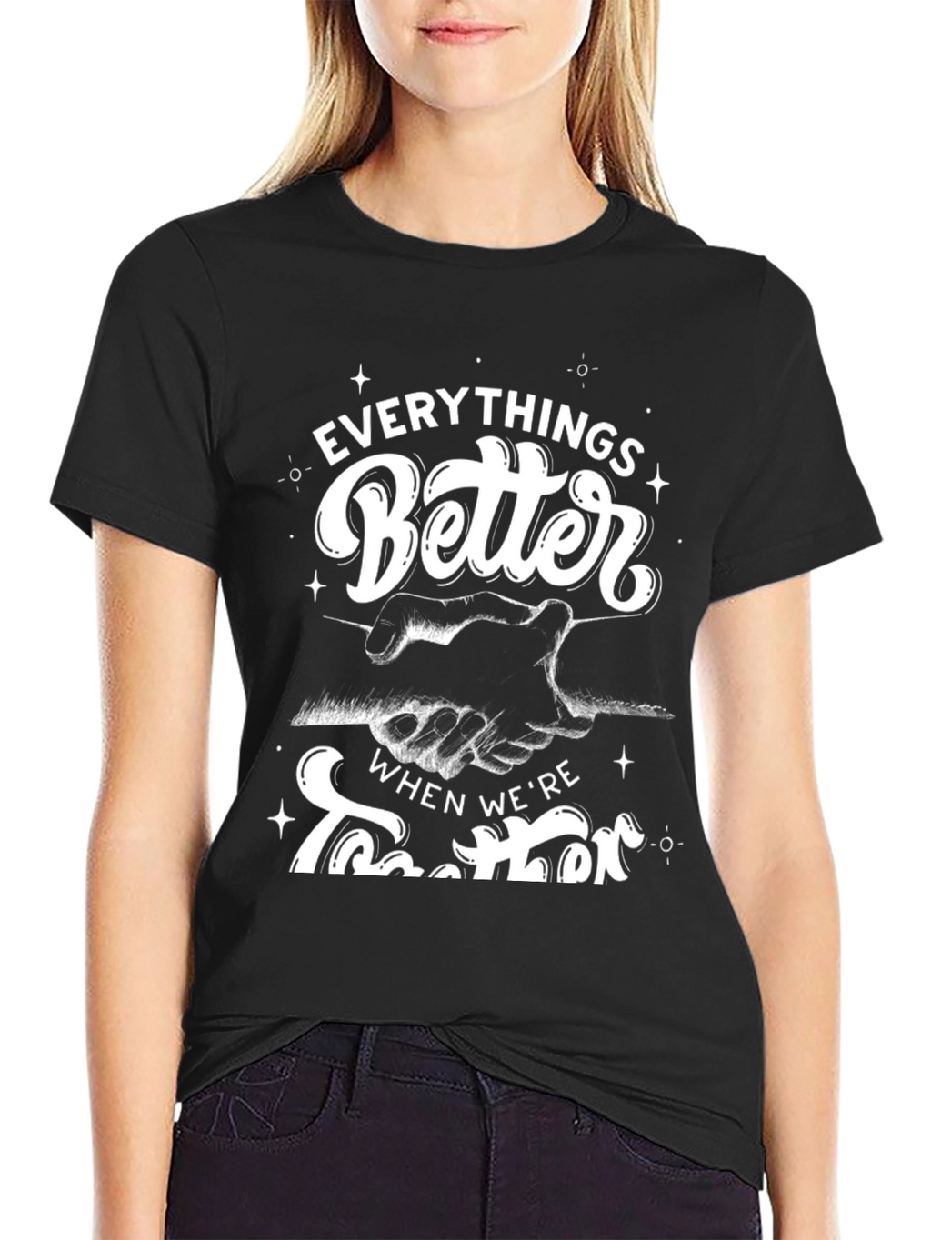 Everythings Better Together Black Graphic Tee