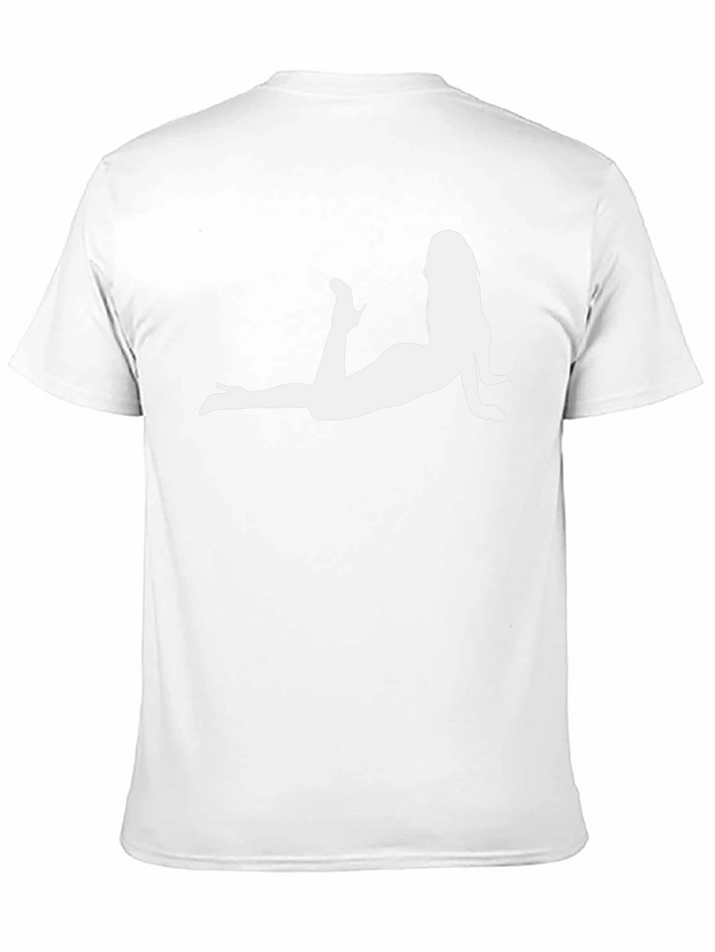 Black T-Shirt with Woman Silhouette Graphic