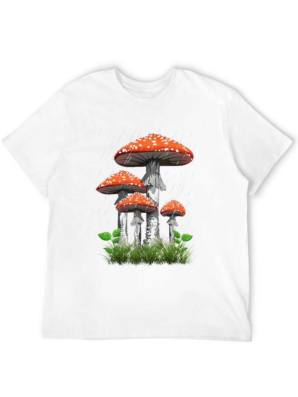 Mushroom Graphic Tee - Nature Lovers Black T-Shirt