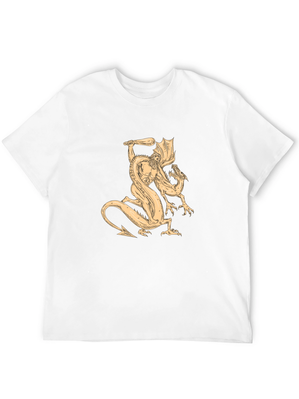 Mythical Beast Tee - Hero vs. Dragon Graphic