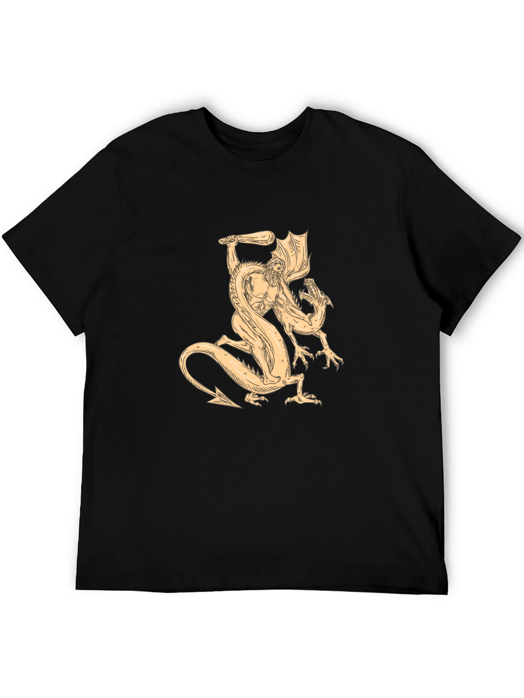 Mythical Beast Tee - Hero vs. Dragon Graphic