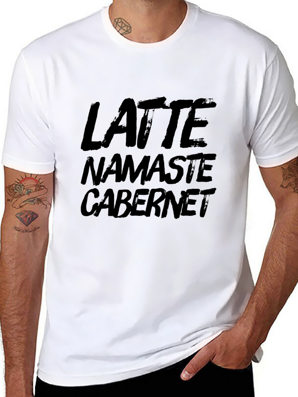 Latte Namaste Cabernet T-Shirt - Relaxed Comfort Tee