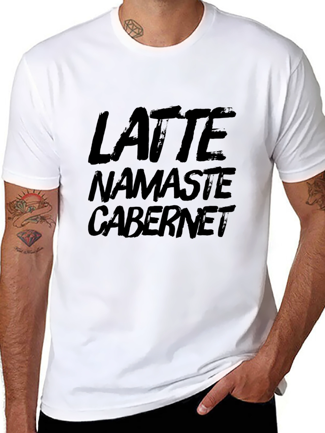 Latte Namaste Cabernet T-Shirt - Relaxed Comfort Tee