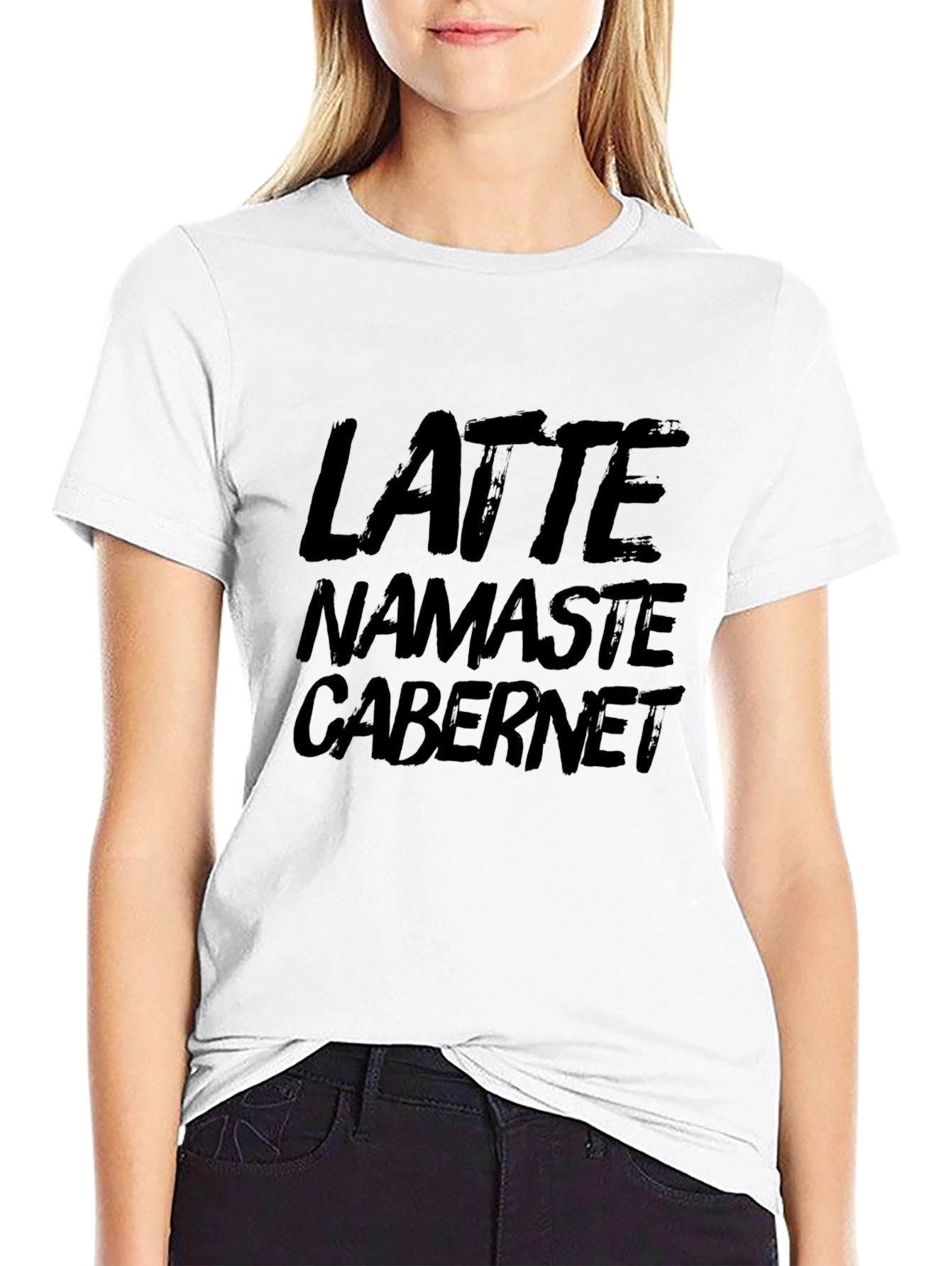 Latte Namaste Cabernet T-Shirt - Relaxed Comfort Tee