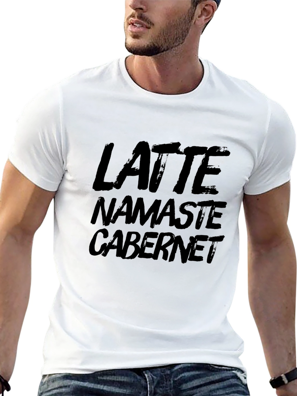 Latte Namaste Cabernet T-Shirt - Relaxed Comfort Tee