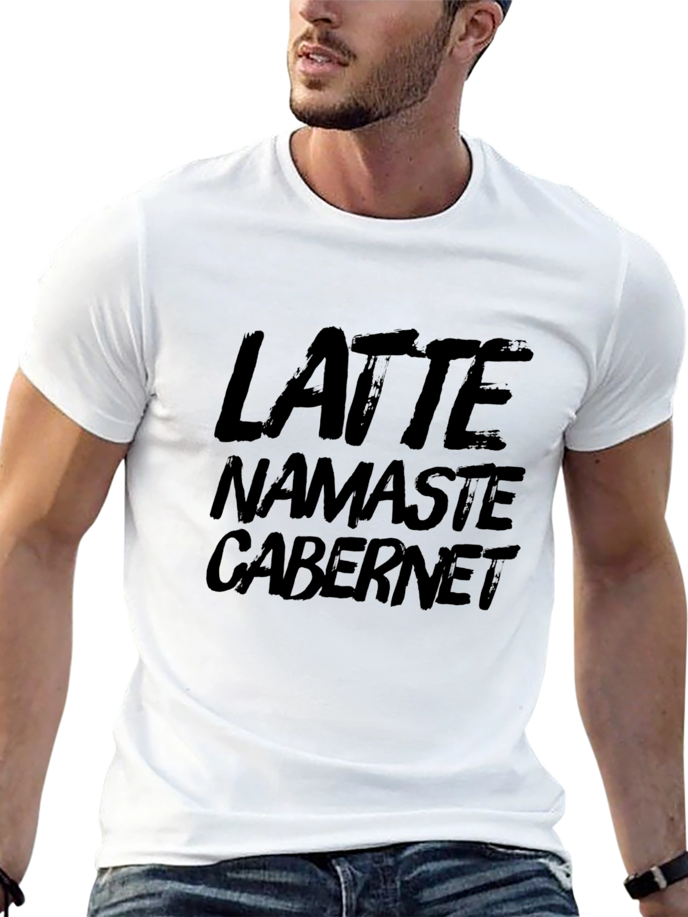 Latte Namaste Cabernet T-Shirt - Relaxed Comfort Tee