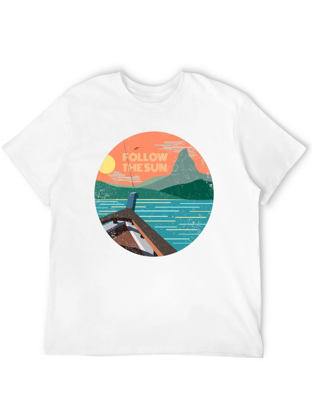 Follow the Sun Graphic Tee - Tropical Adventure T-Shirt