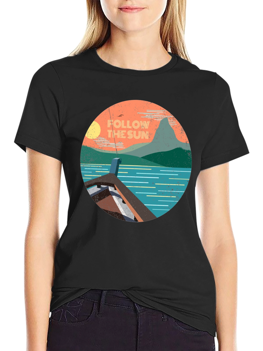 Follow the Sun Graphic Tee - Tropical Adventure T-Shirt