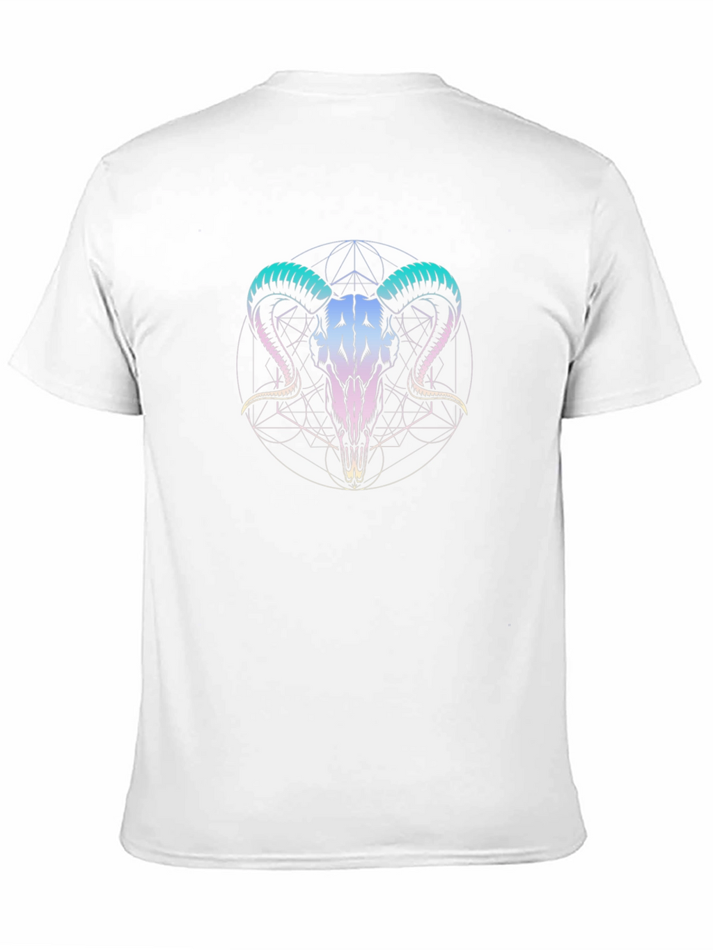 Ram Skull Graphic Tee - Black Cotton T-Shirt
