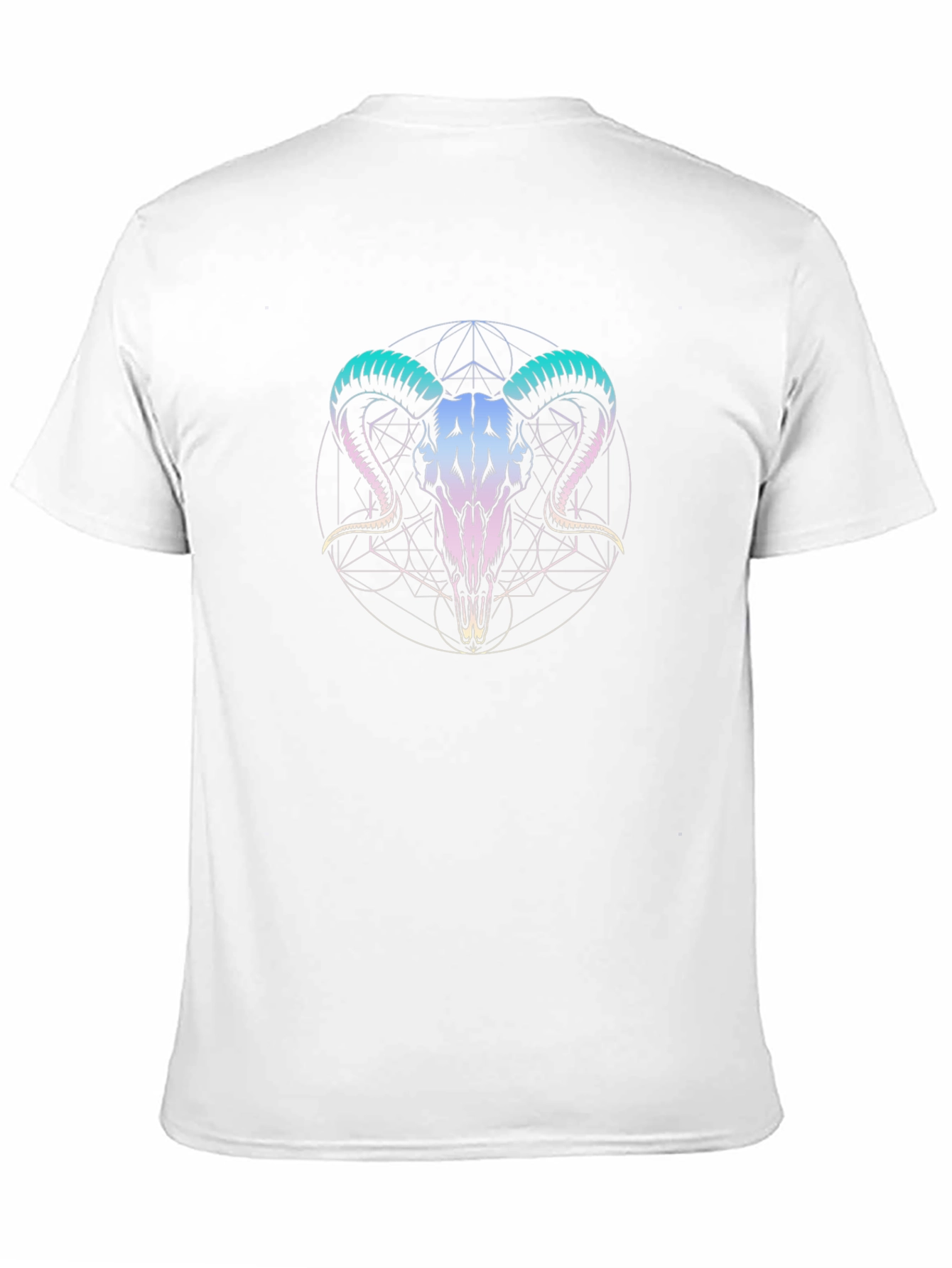 Ram Skull Graphic Tee - Black Cotton T-Shirt