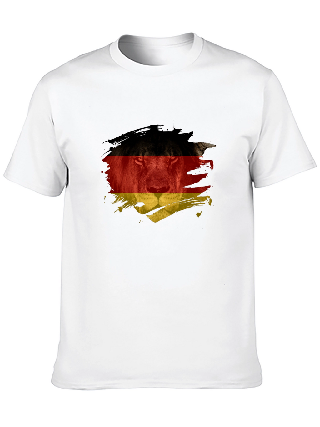 Germany Flag Lion Graphic T-Shirt - Black
