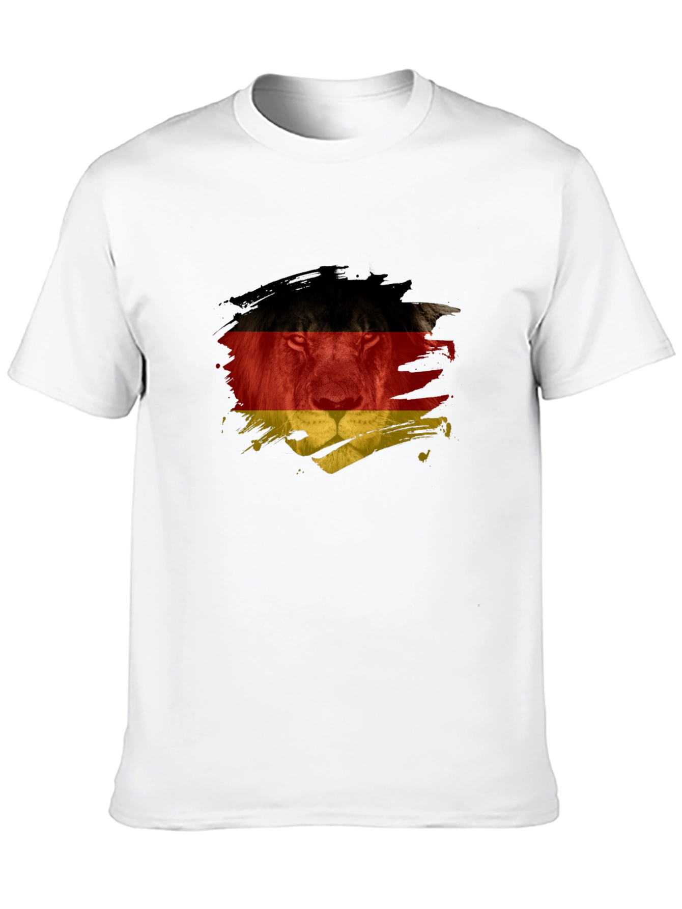 Germany Flag Lion Graphic T-Shirt - Black