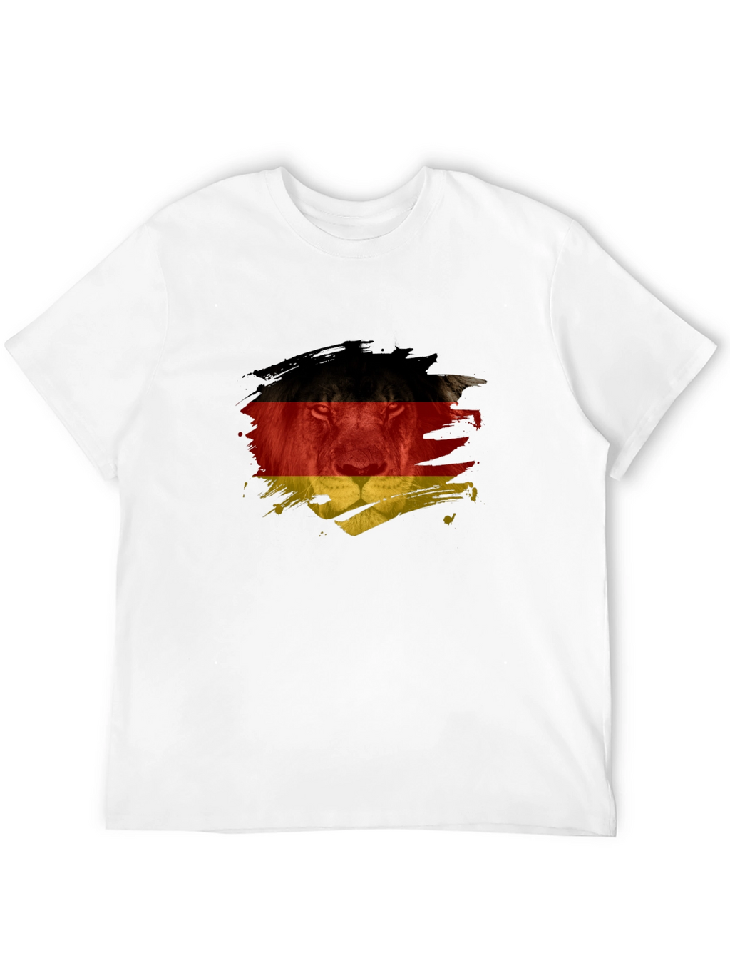 Germany Flag Lion Graphic T-Shirt - Black