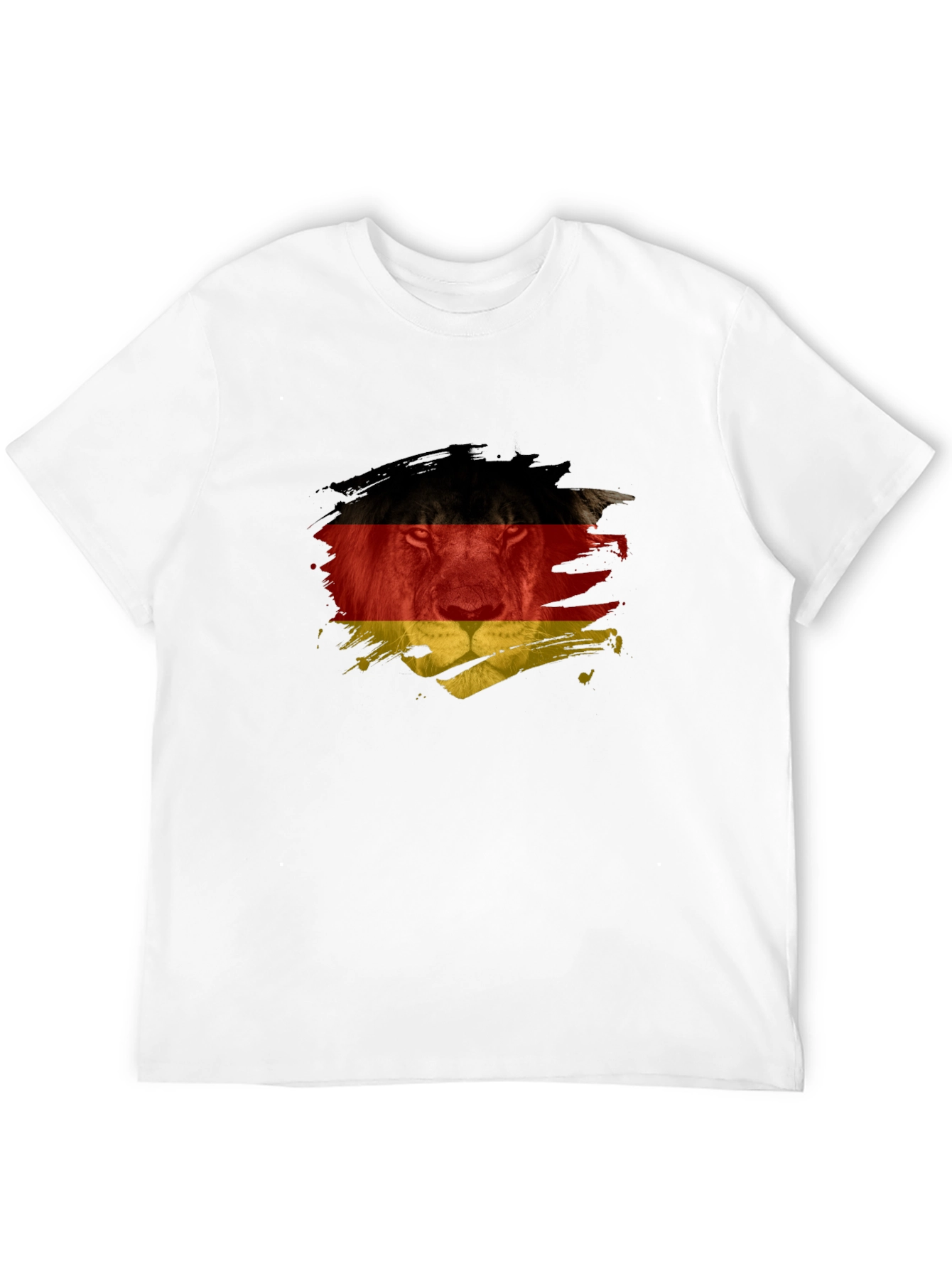 Germany Flag Lion Graphic T-Shirt - Black