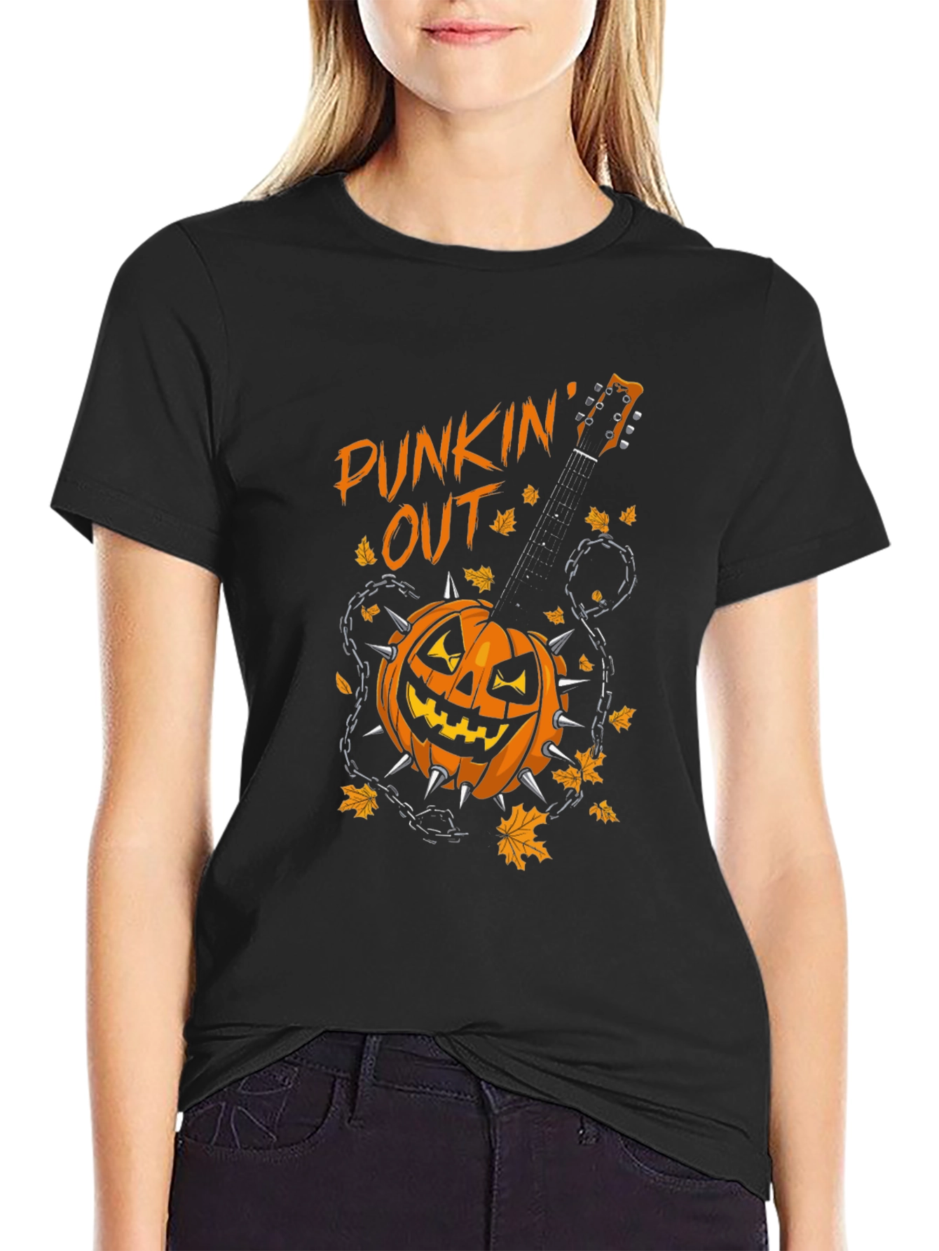 Punkin Out Halloween Graphic T-Shirt