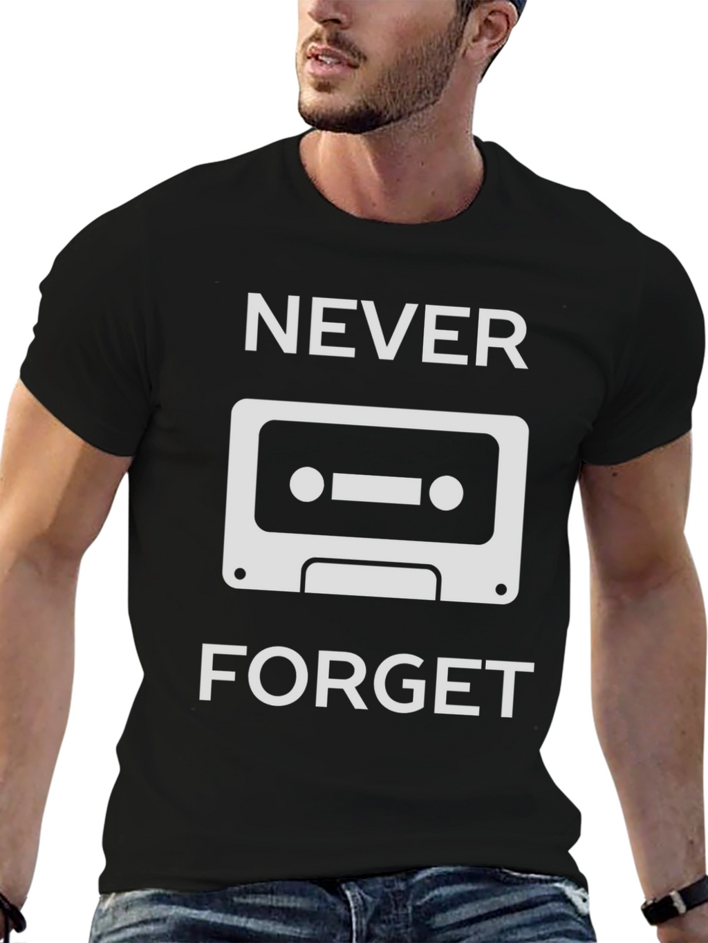 Retro Cassette Tape T-Shirt - Never Forget Tee