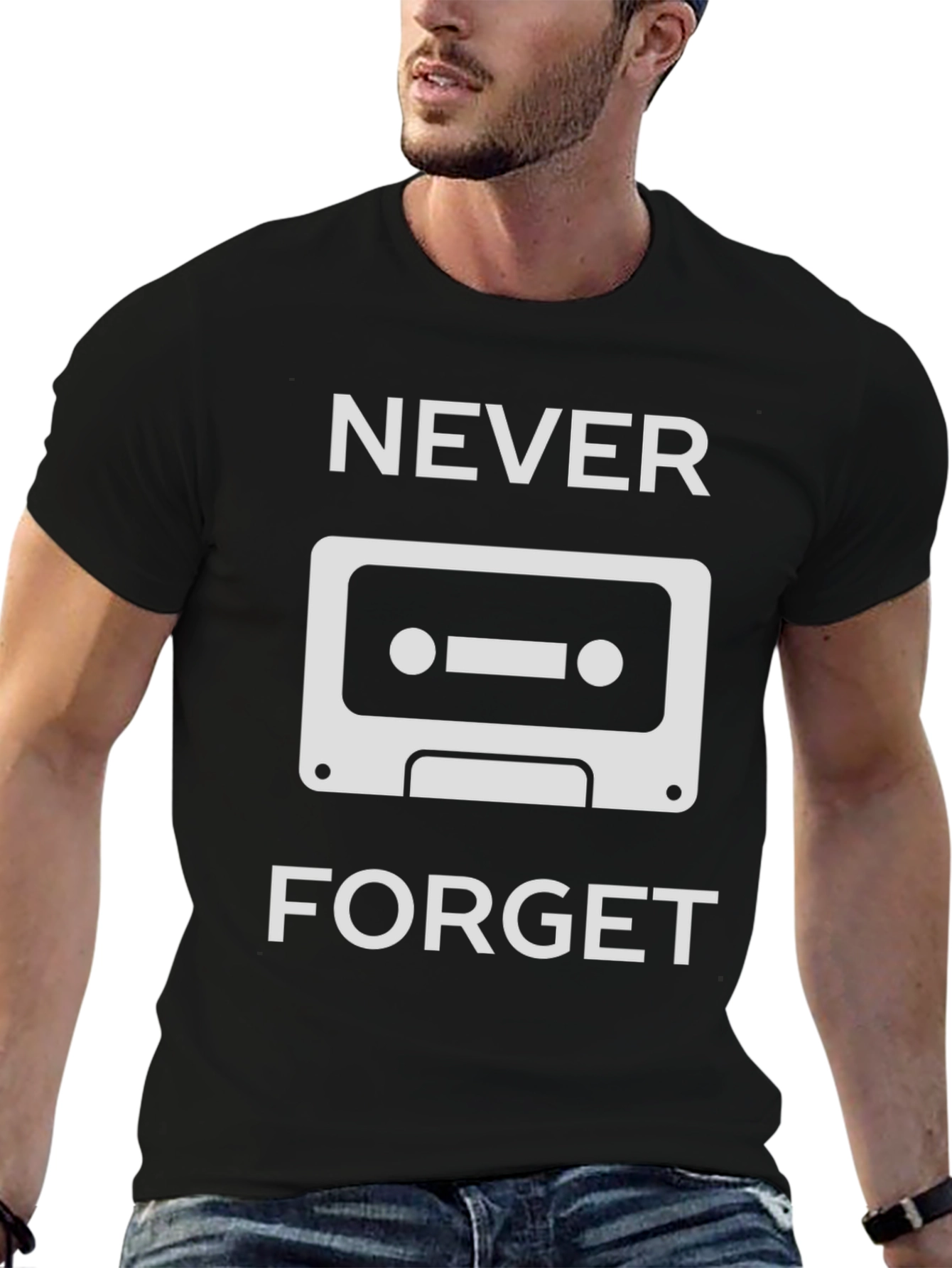 Retro Cassette Tape T-Shirt - Never Forget Tee