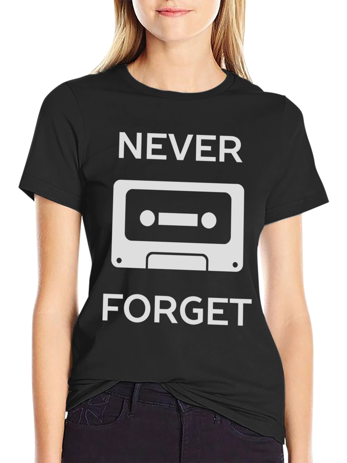 Retro Cassette Tape T-Shirt - Never Forget Tee