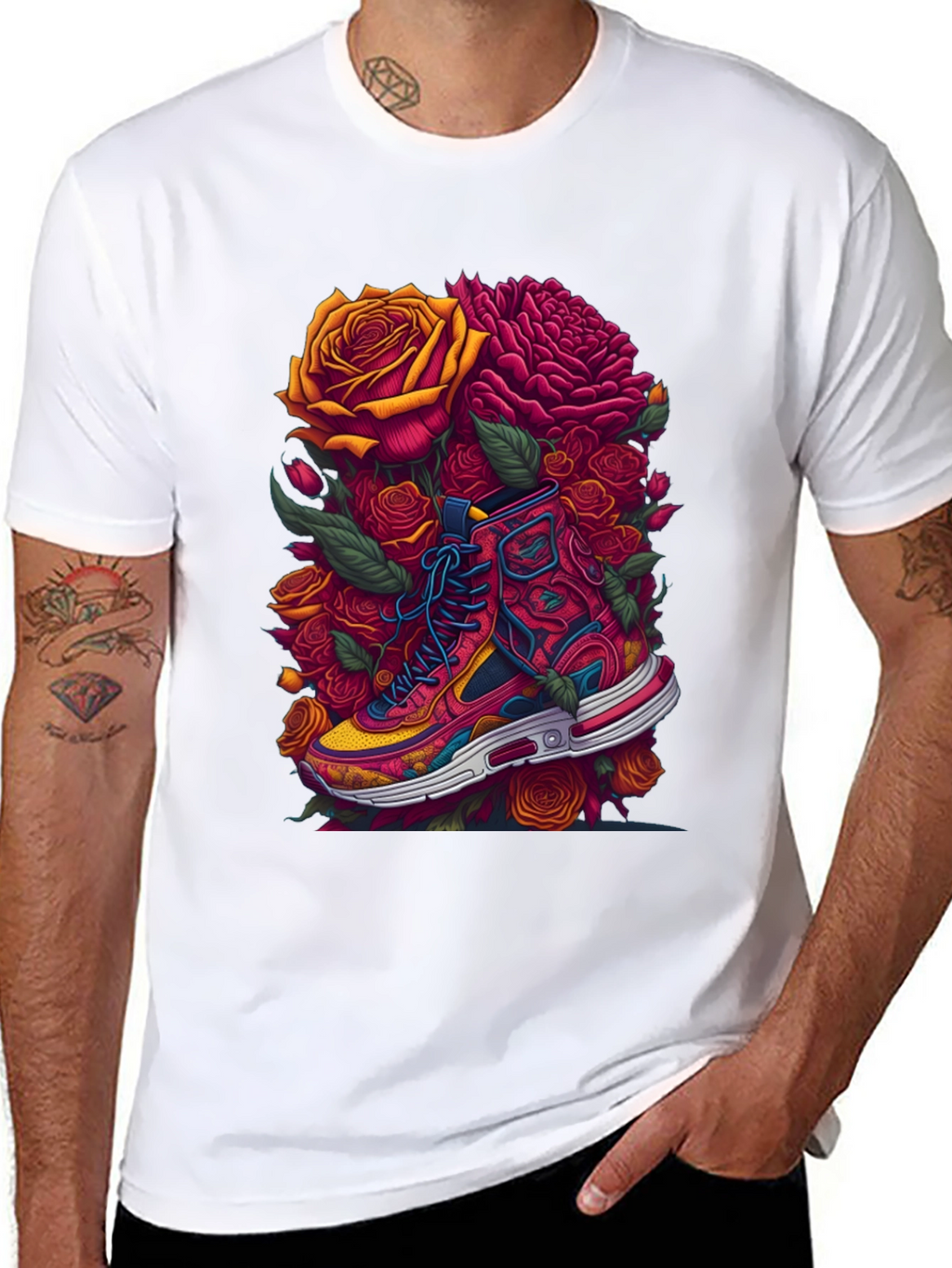 Floral Sneaker Graphic Tee