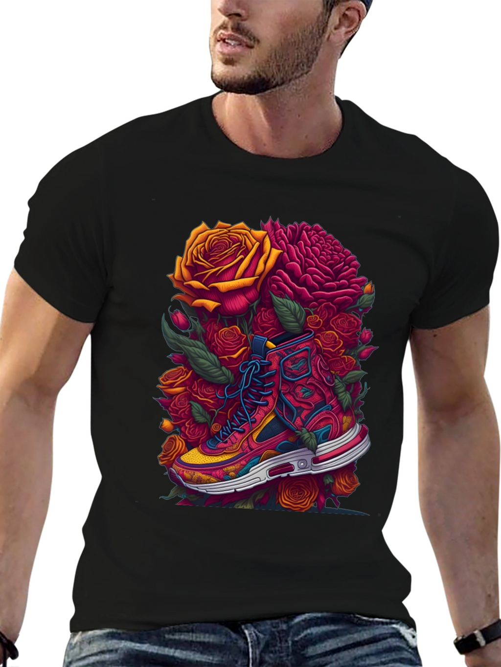 Floral Sneaker Graphic Tee