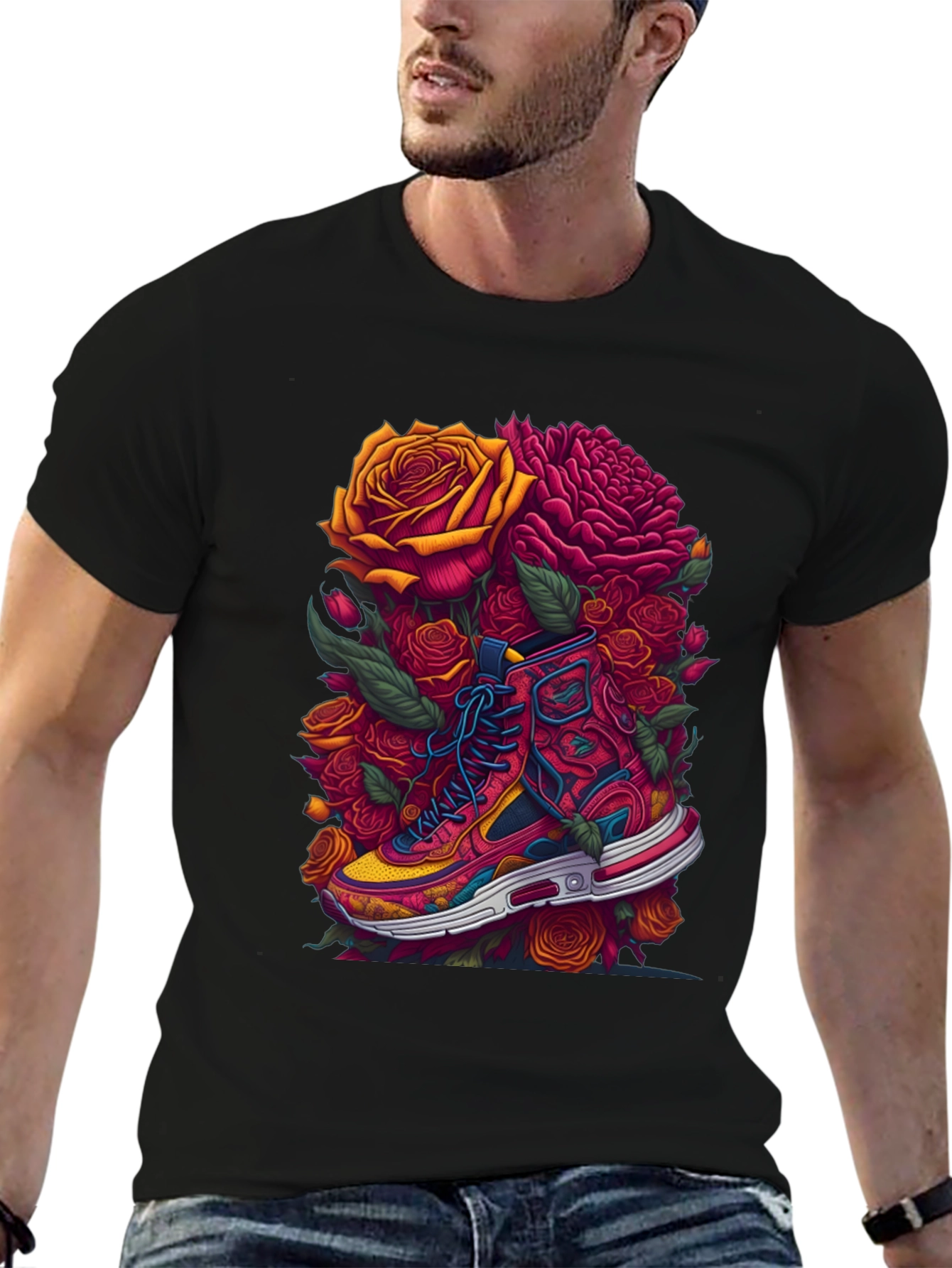 Floral Sneaker Graphic Tee