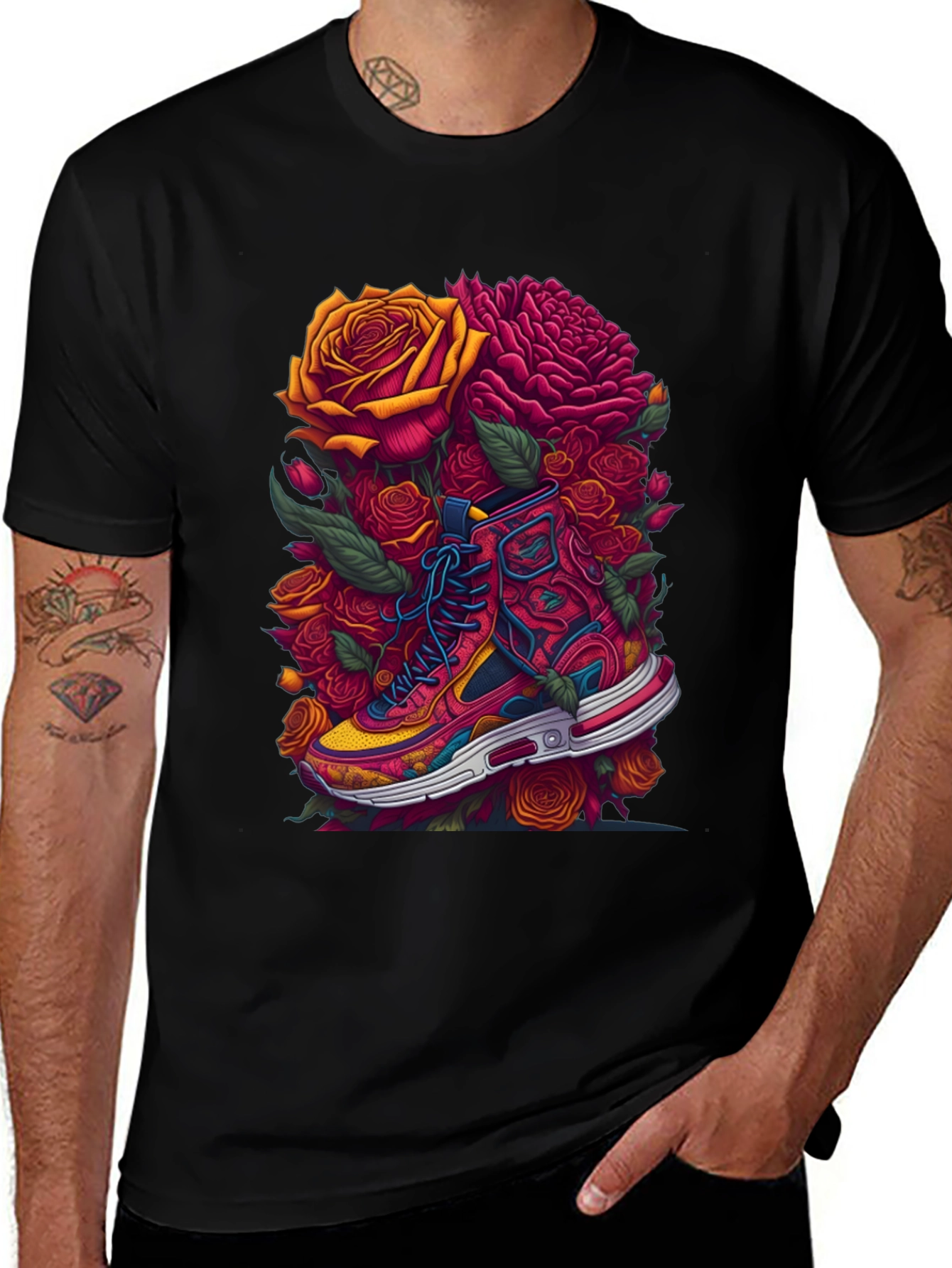 Floral Sneaker Graphic Tee