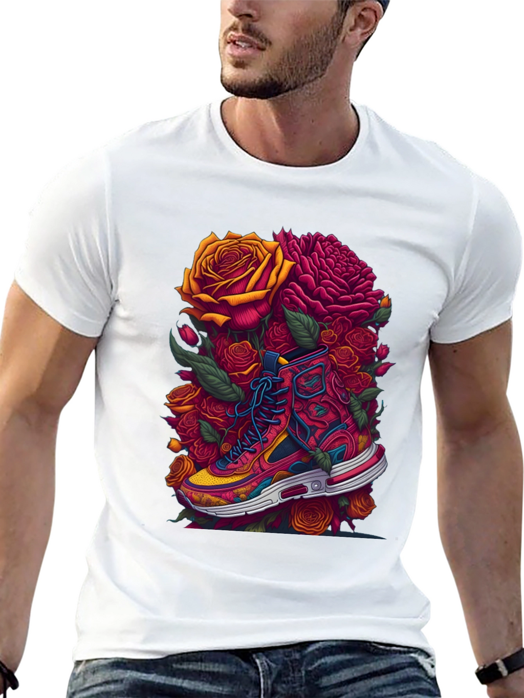 Floral Sneaker Graphic Tee