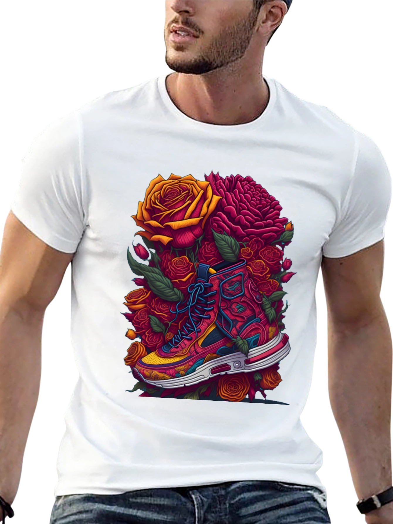 Floral Sneaker Graphic Tee