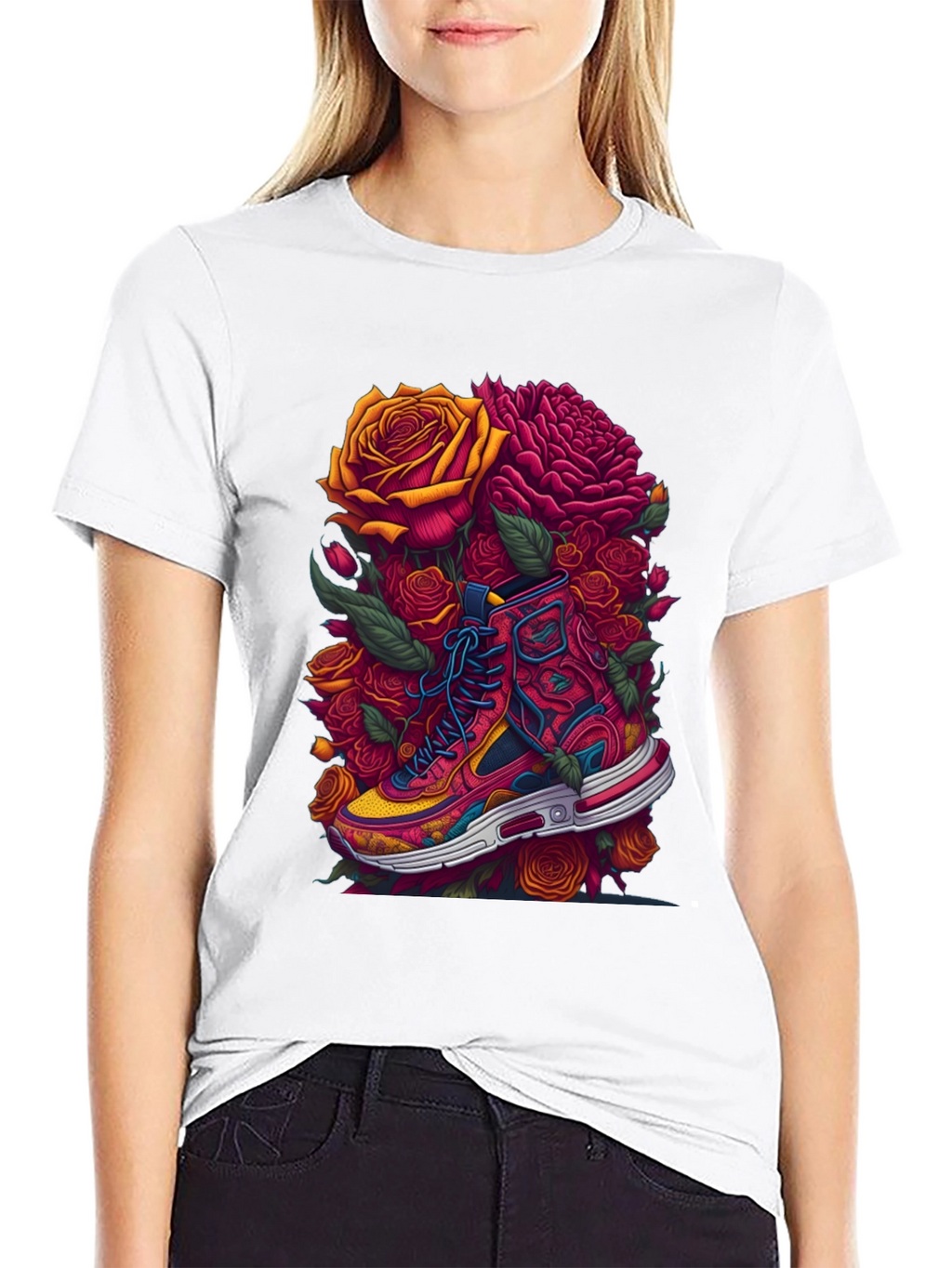 Floral Sneaker Graphic Tee