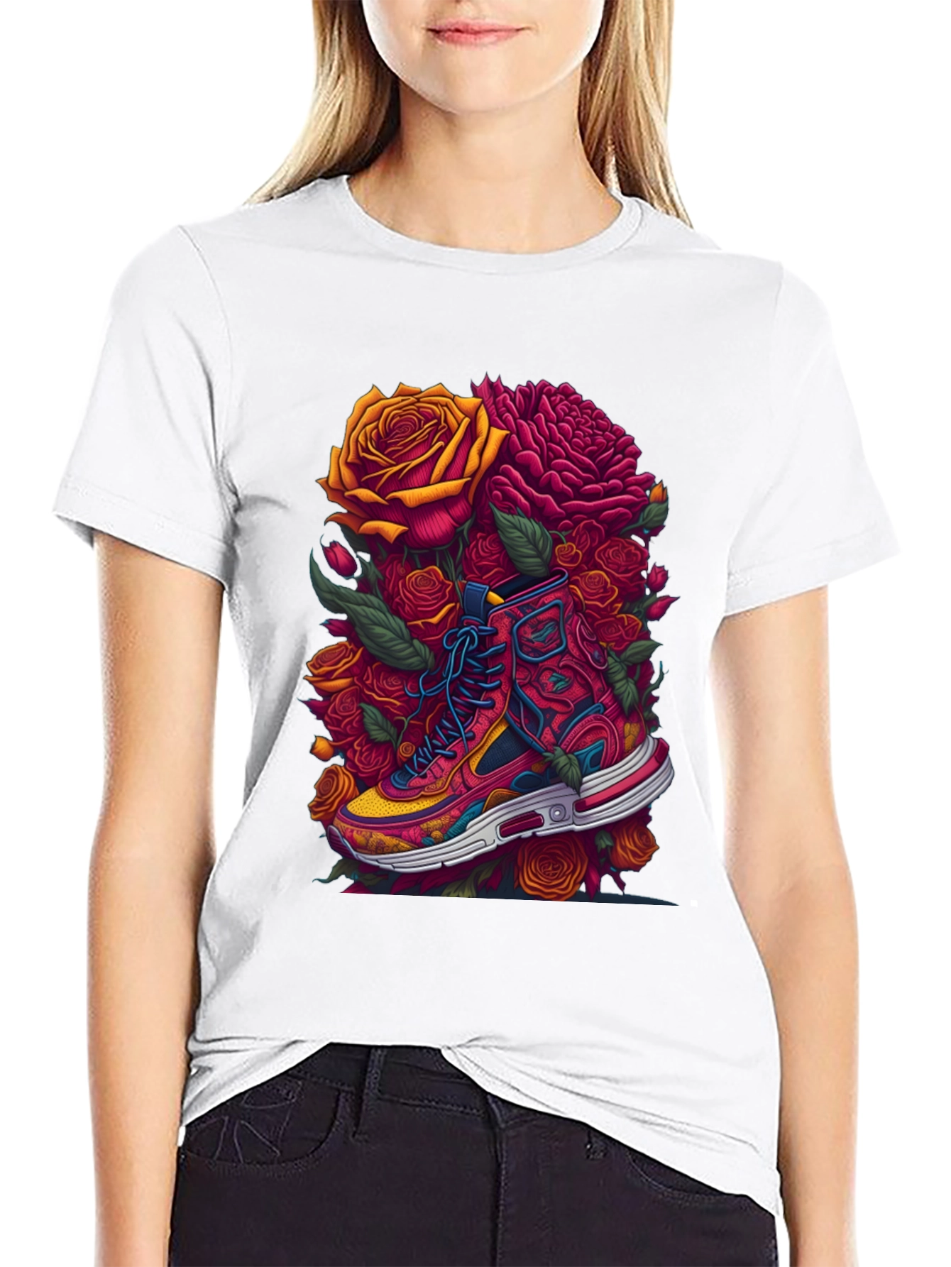 Floral Sneaker Graphic Tee