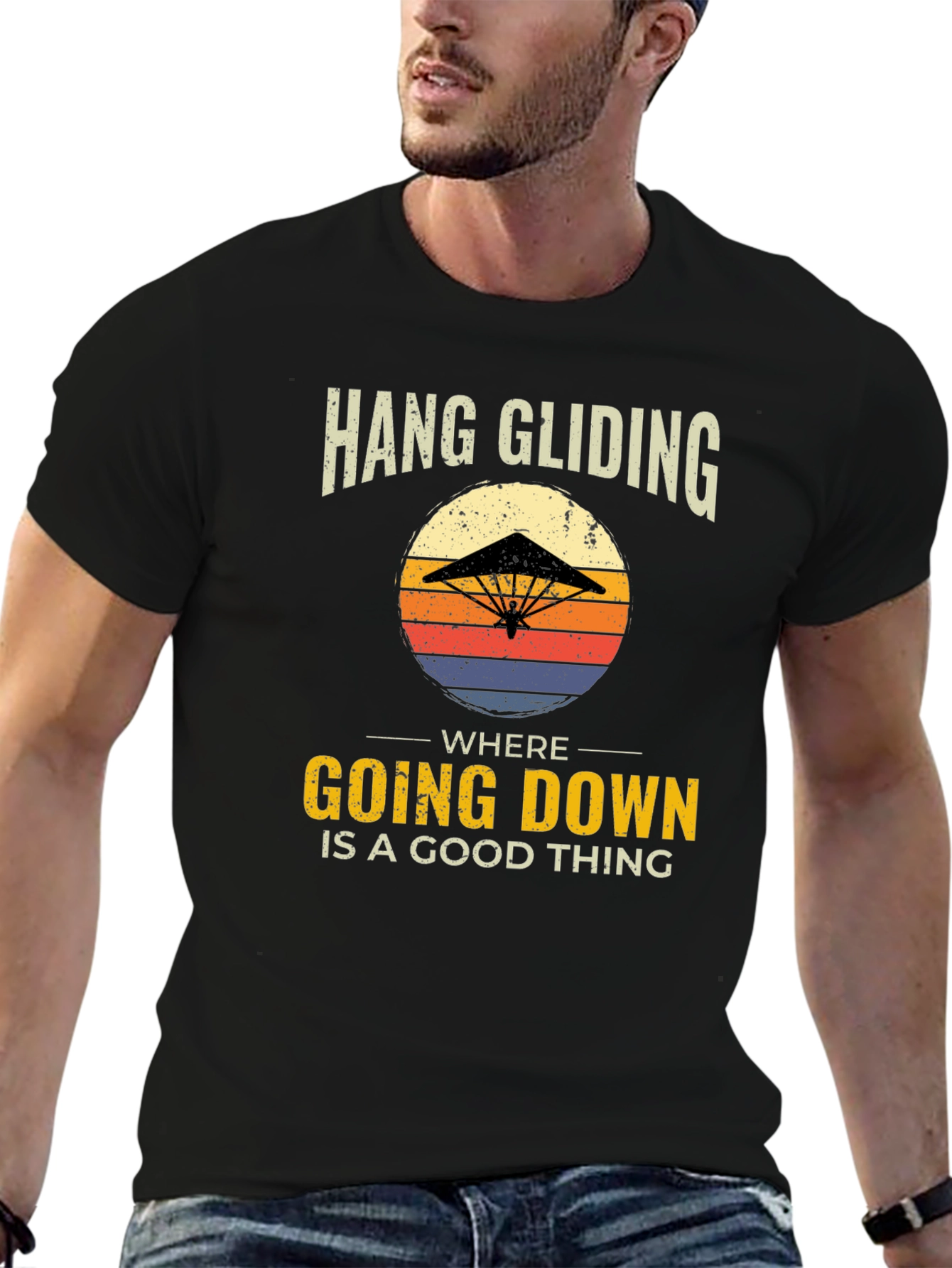 Hang Gliding T-Shirt - Going Down Is a Good Thing
