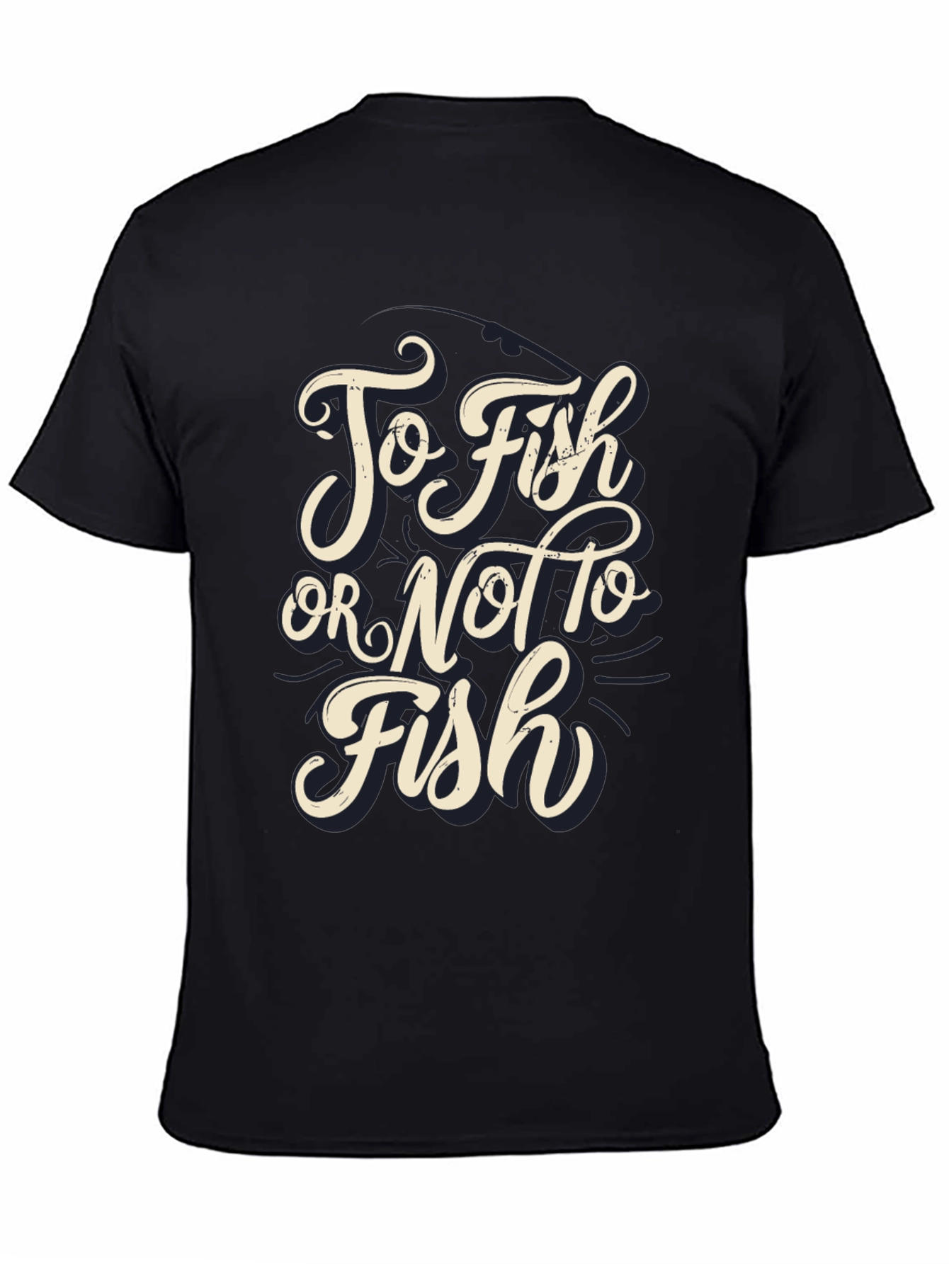 To Fish or Not to Fish Black T-Shirt
