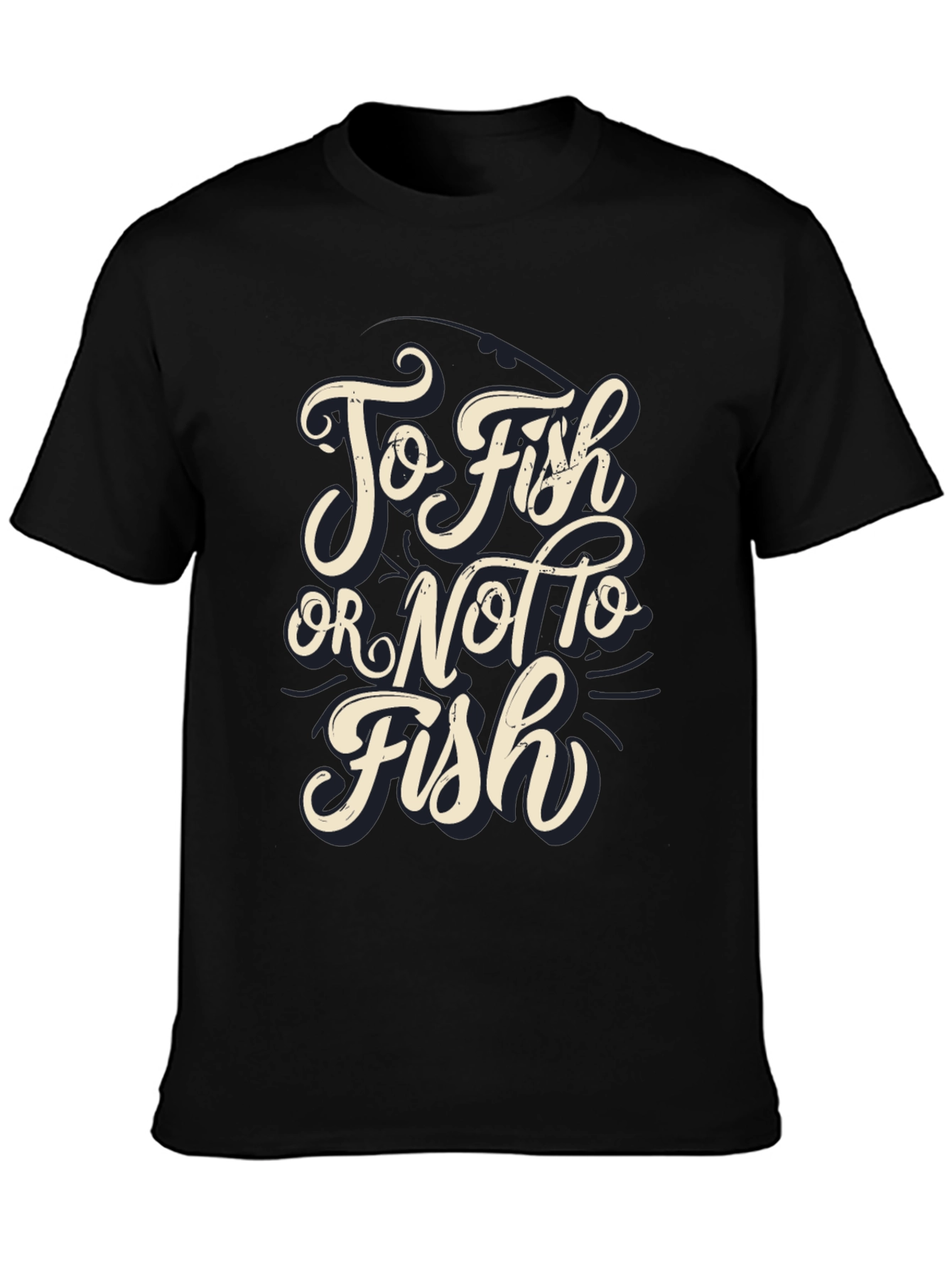To Fish or Not to Fish Black T-Shirt