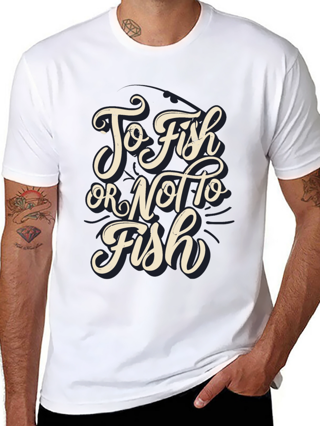 To Fish or Not to Fish Black T-Shirt