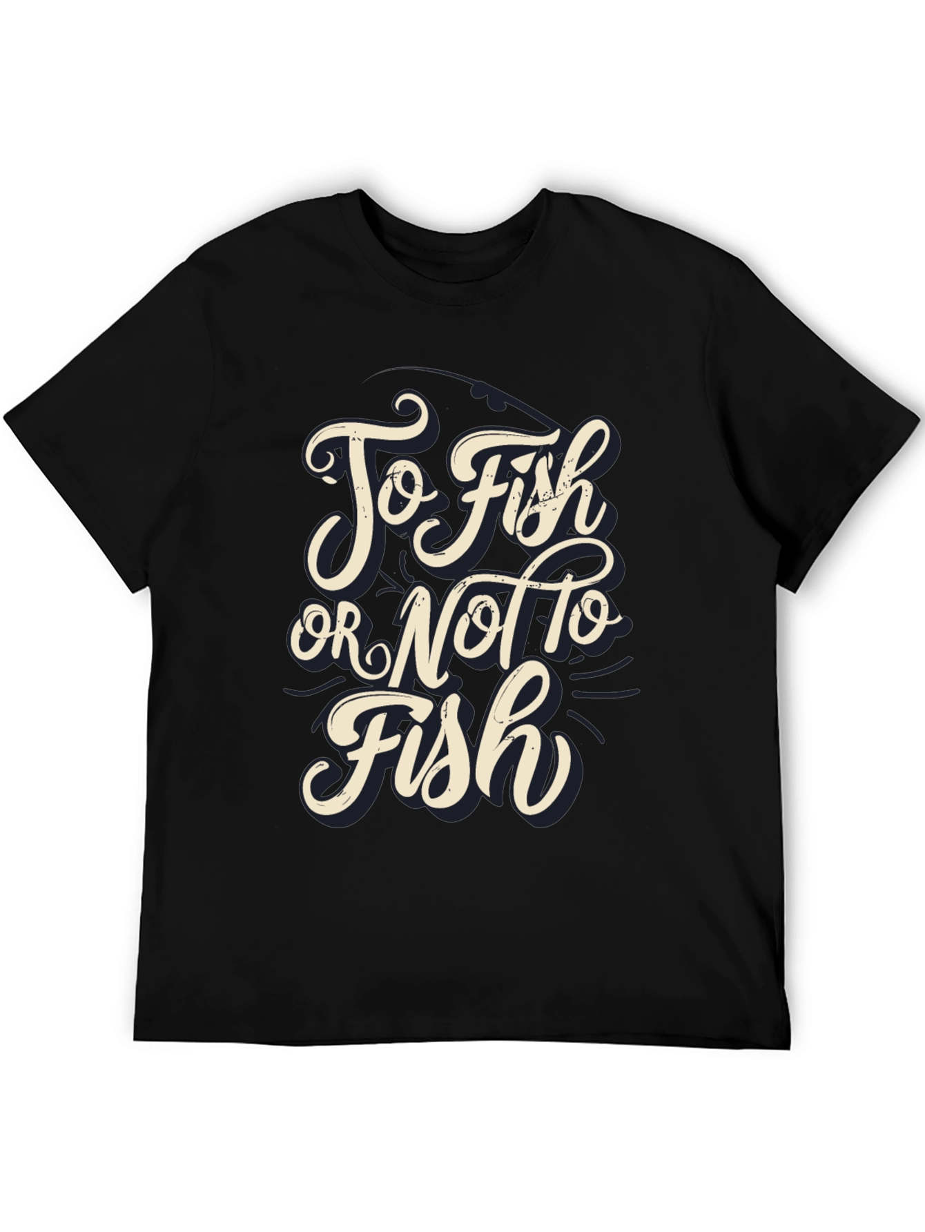 To Fish or Not to Fish Black T-Shirt