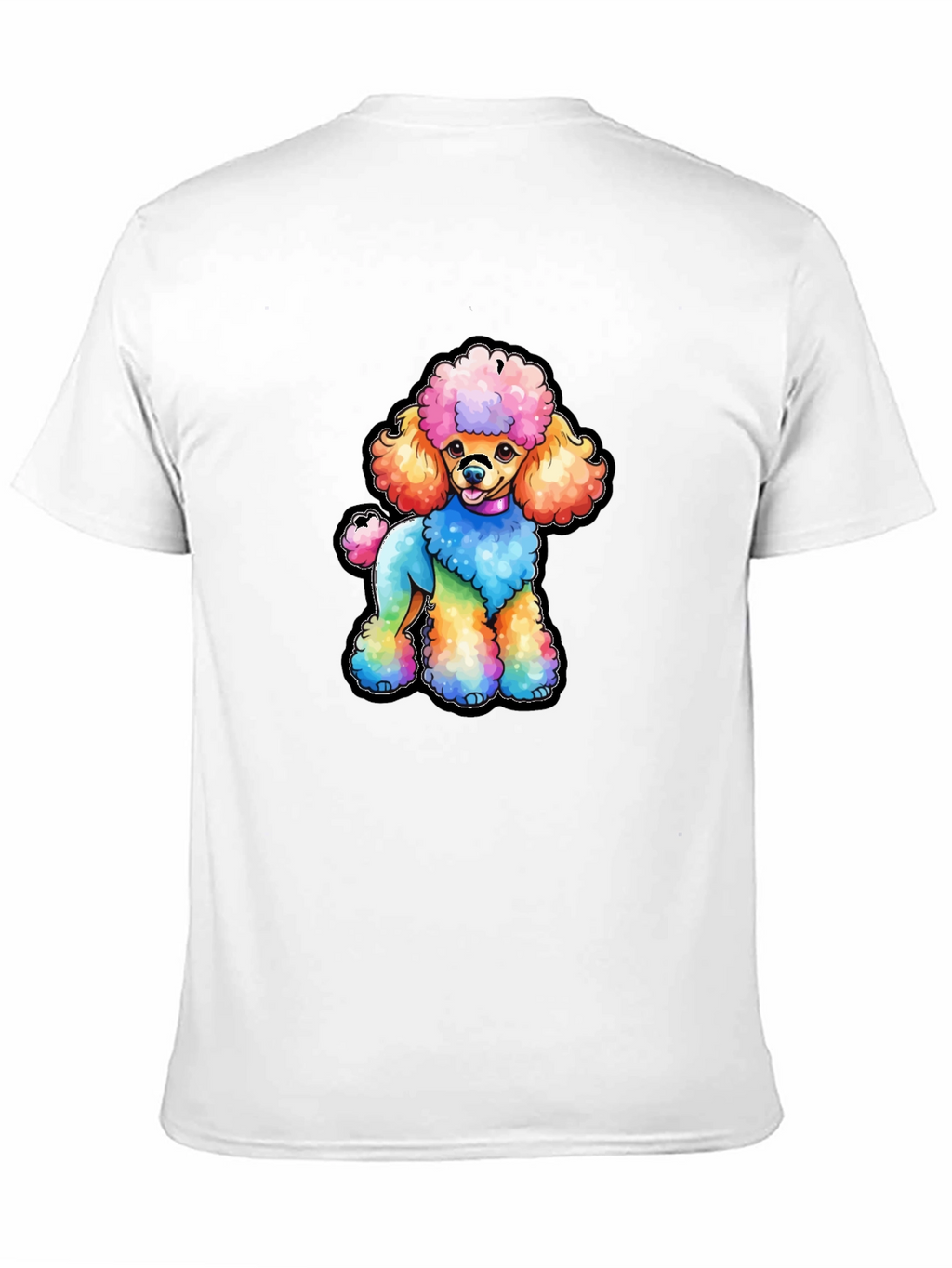 Rainbow Poodle Graphic T-Shirt