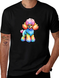 Rainbow Poodle Graphic T-Shirt