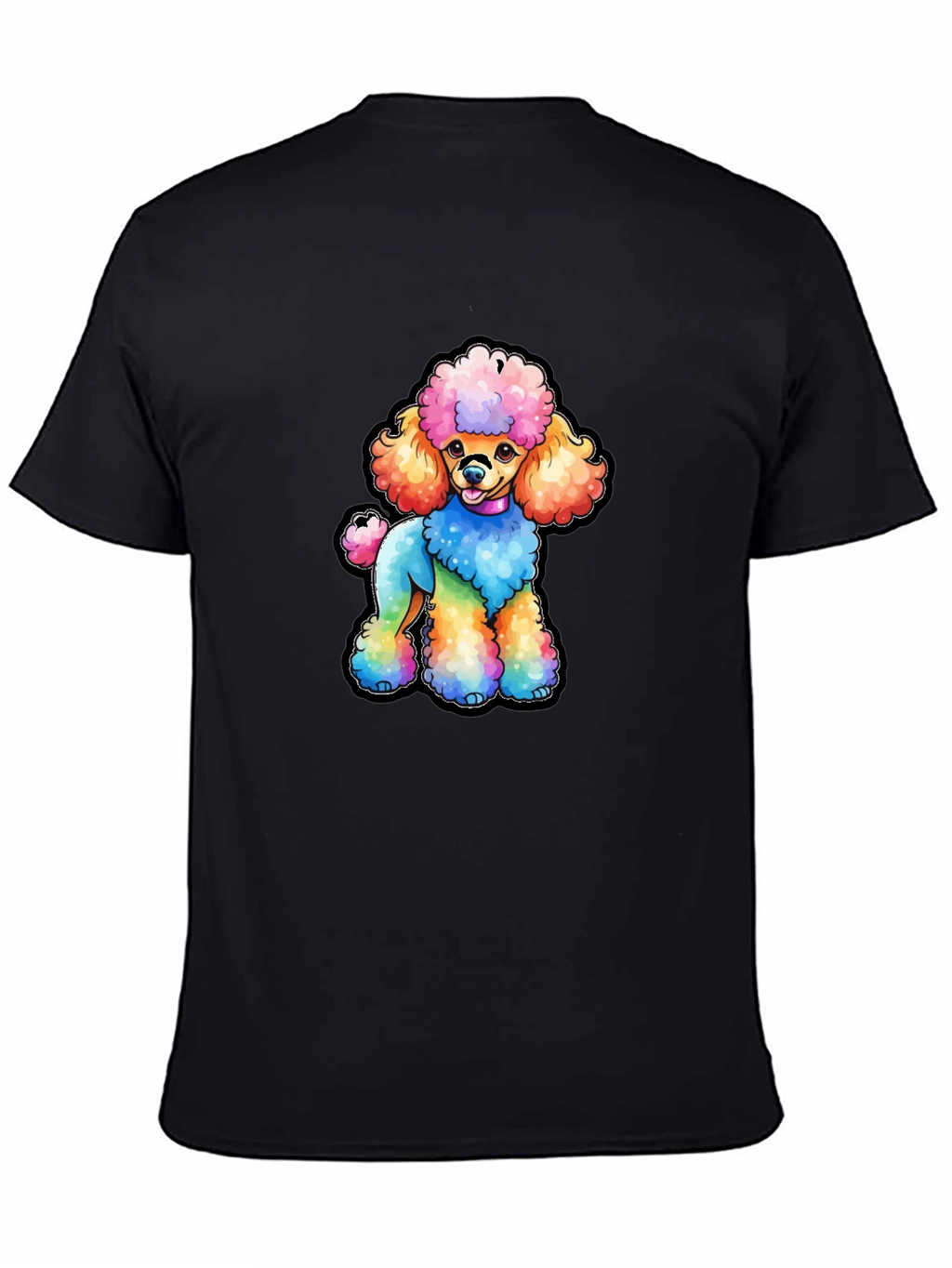 Rainbow Poodle Graphic T-Shirt