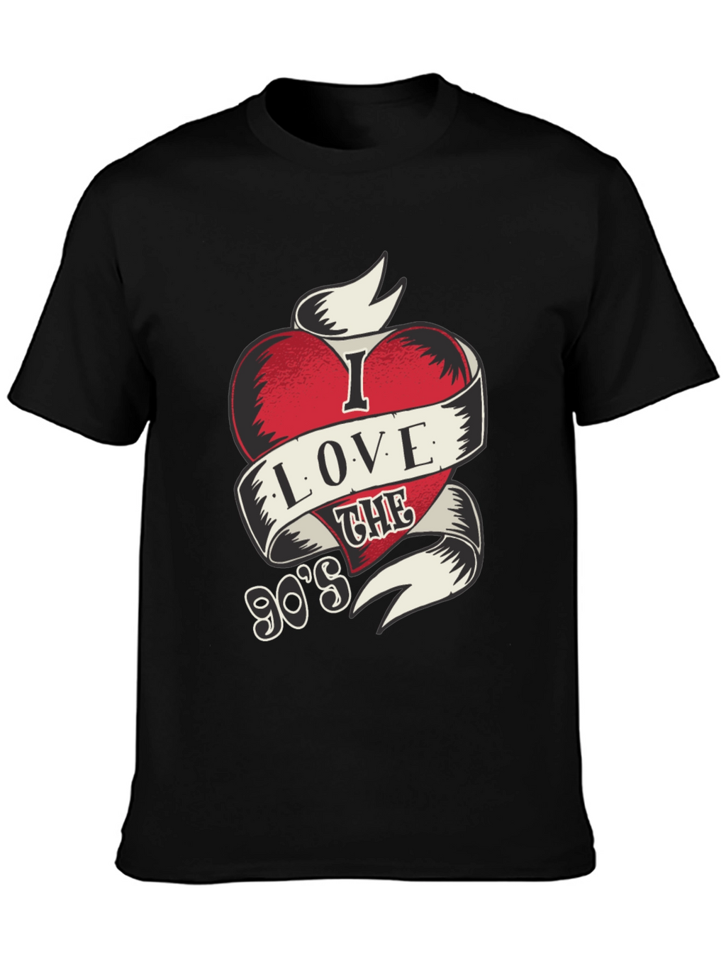 I Love The 90s Mens Black Graphic Tee