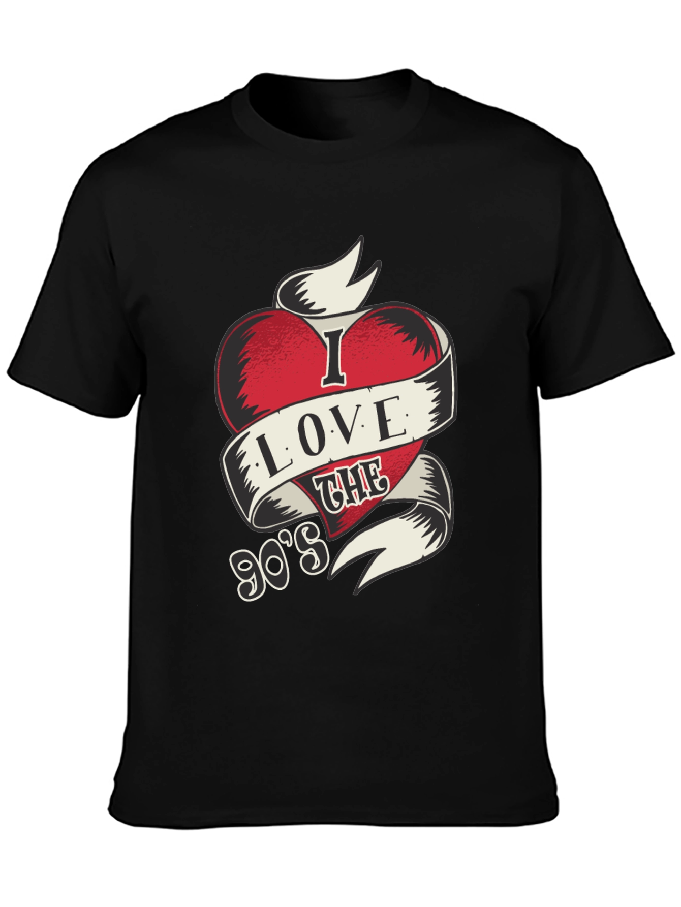 I Love The 90s Mens Black Graphic Tee