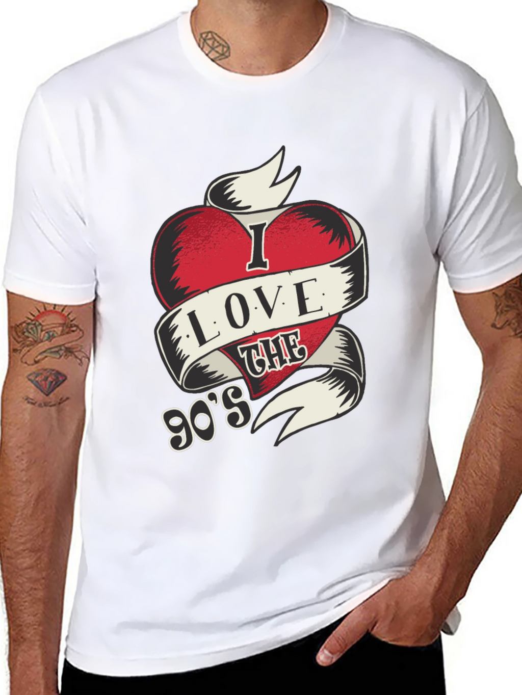 I Love The 90s Mens Black Graphic Tee