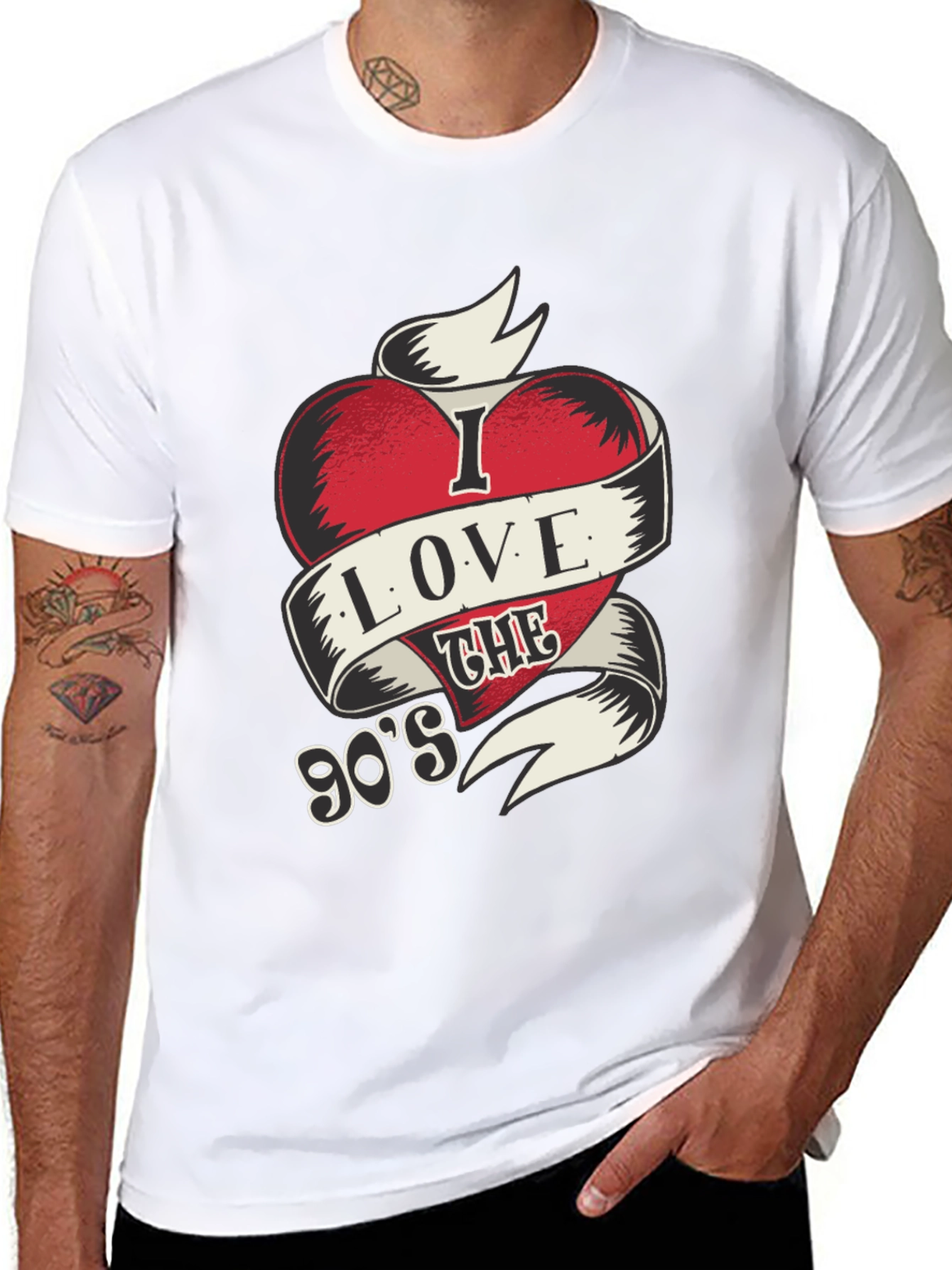I Love The 90s Mens Black Graphic Tee
