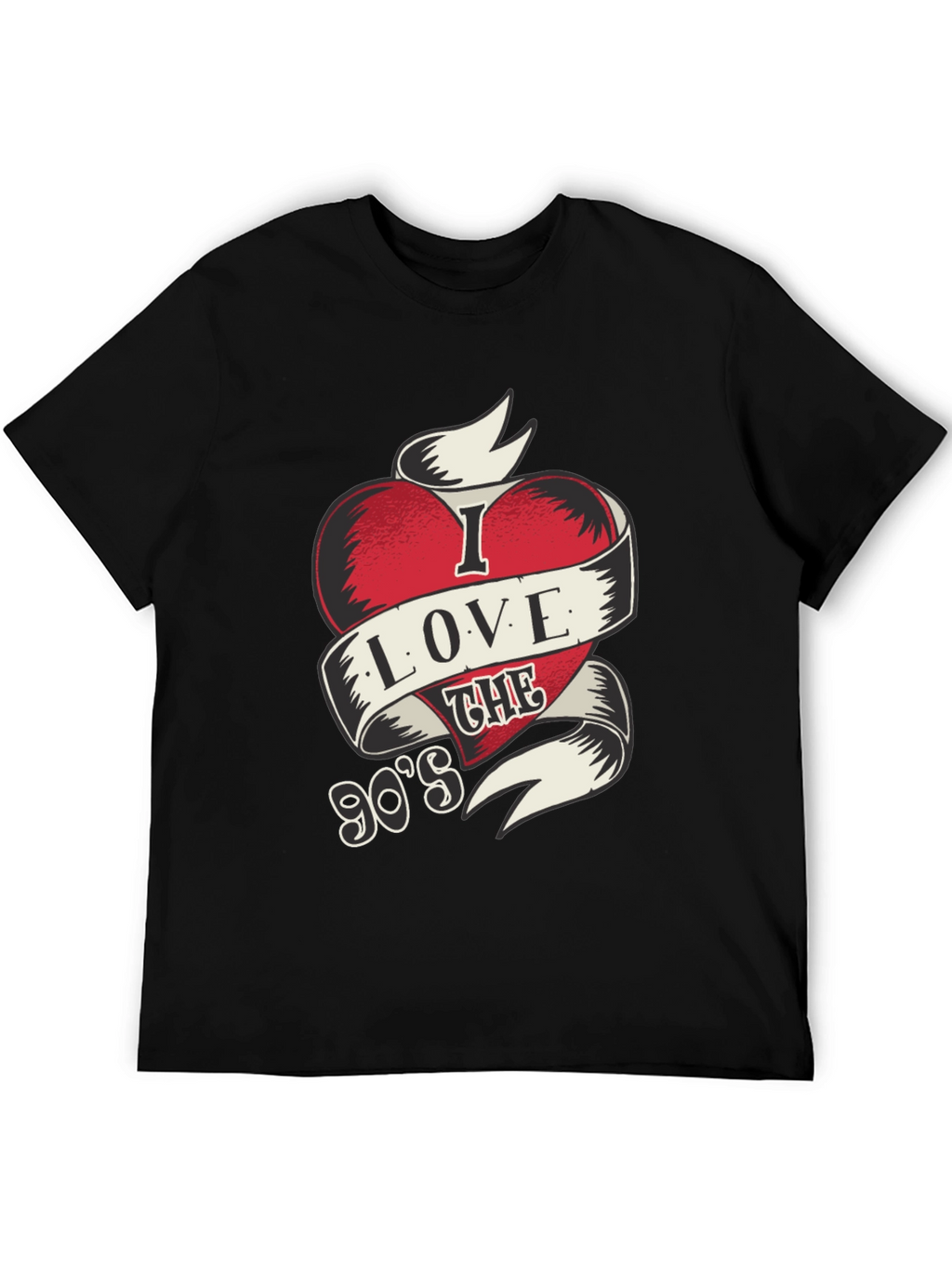 I Love The 90s Mens Black Graphic Tee