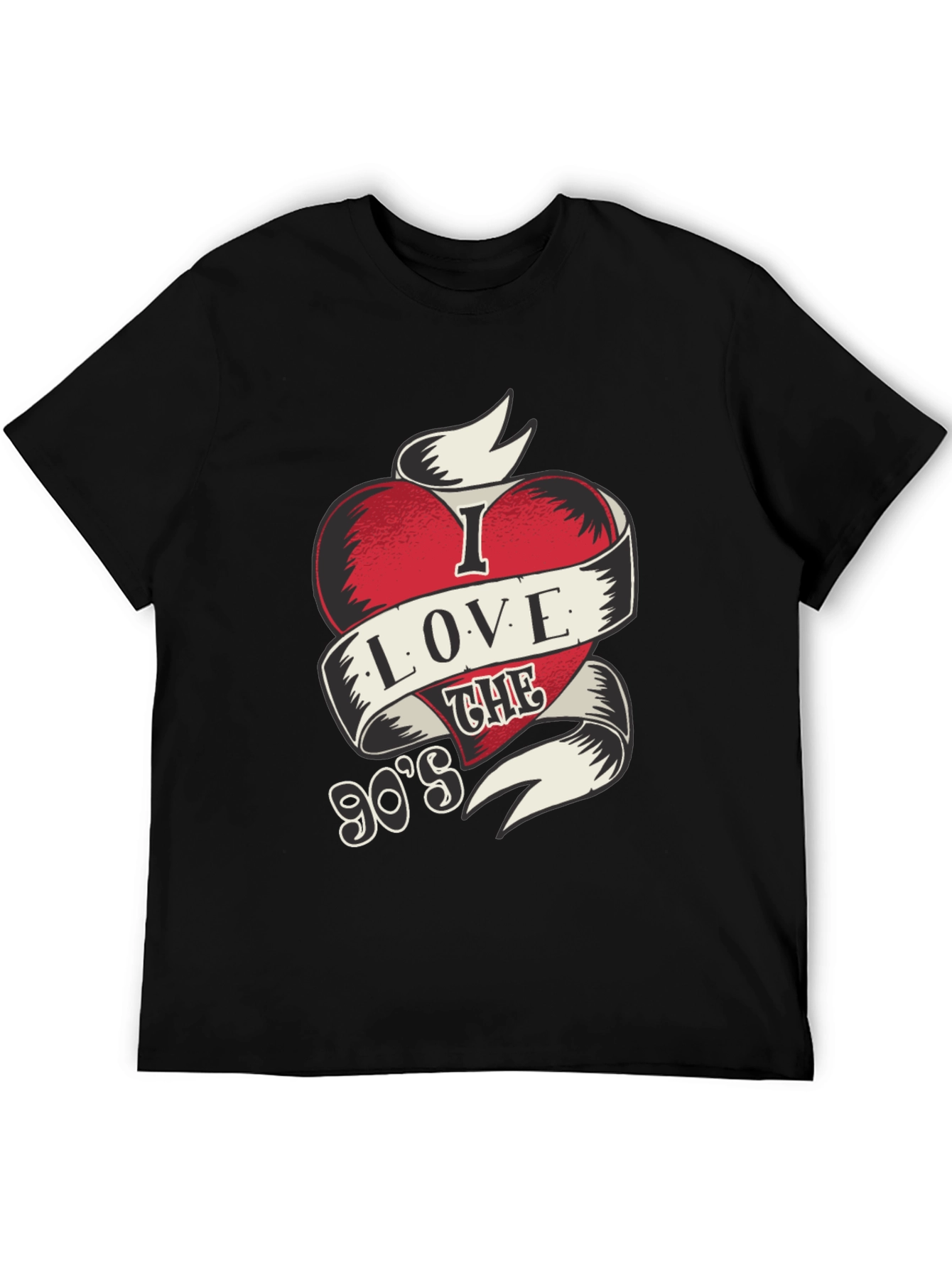 I Love The 90s Mens Black Graphic Tee