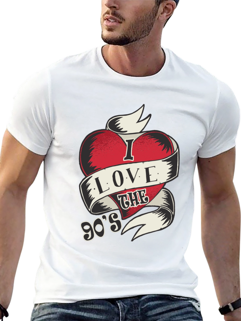 I Love The 90s Mens Black Graphic Tee