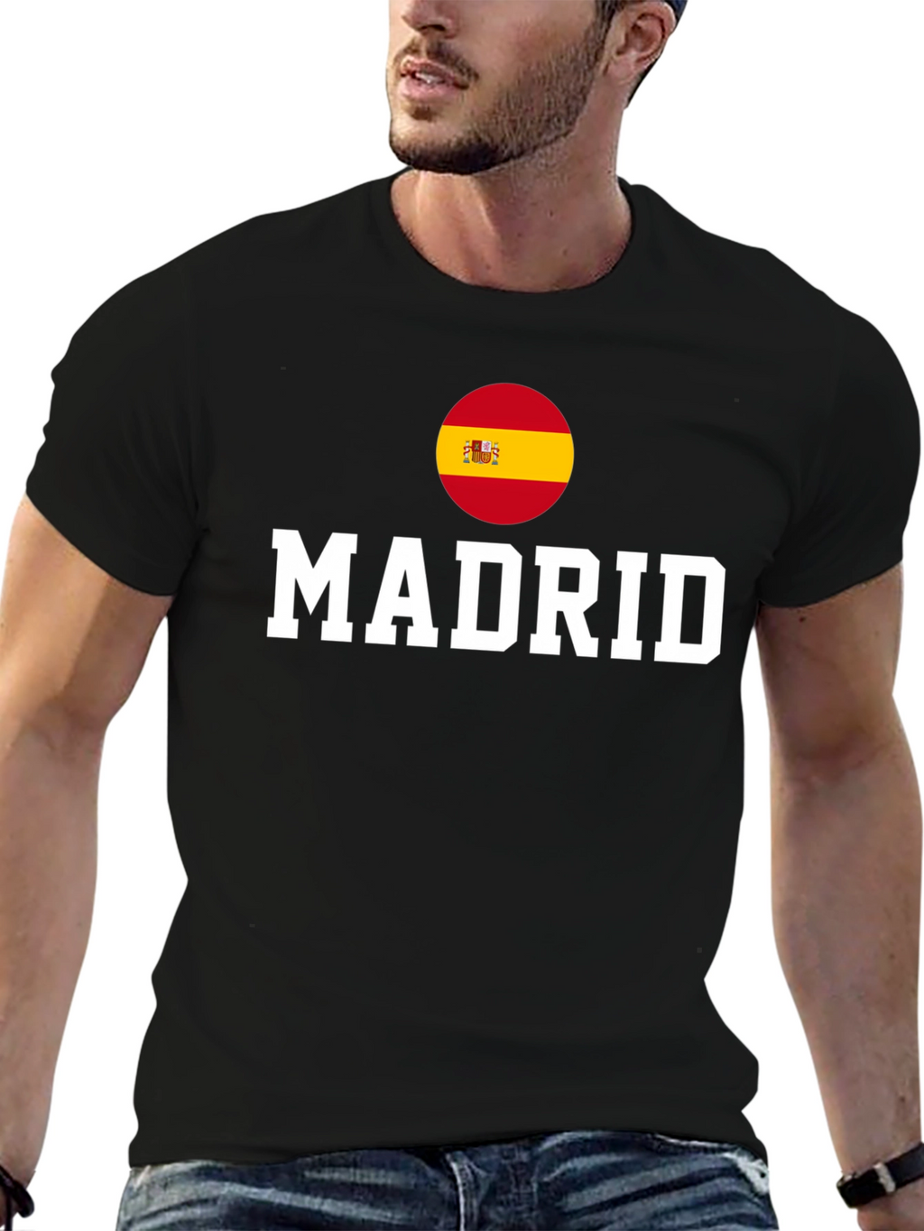 Madrid Spain Flag T-Shirt - Stylish Souvenir Tee