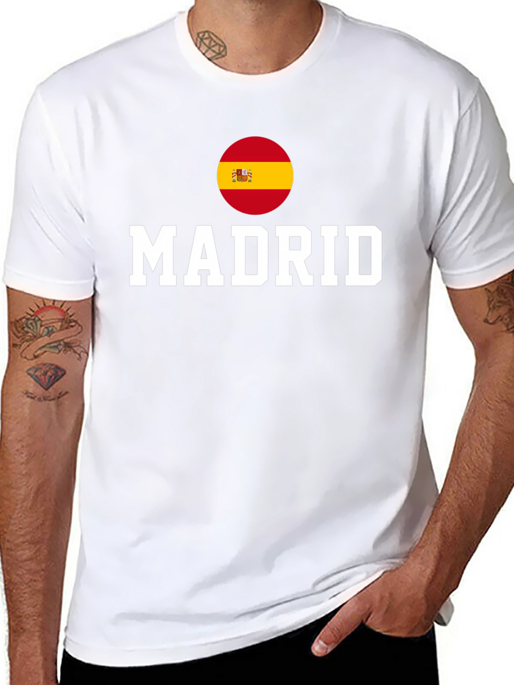 Madrid Spain Flag T-Shirt - Stylish Souvenir Tee